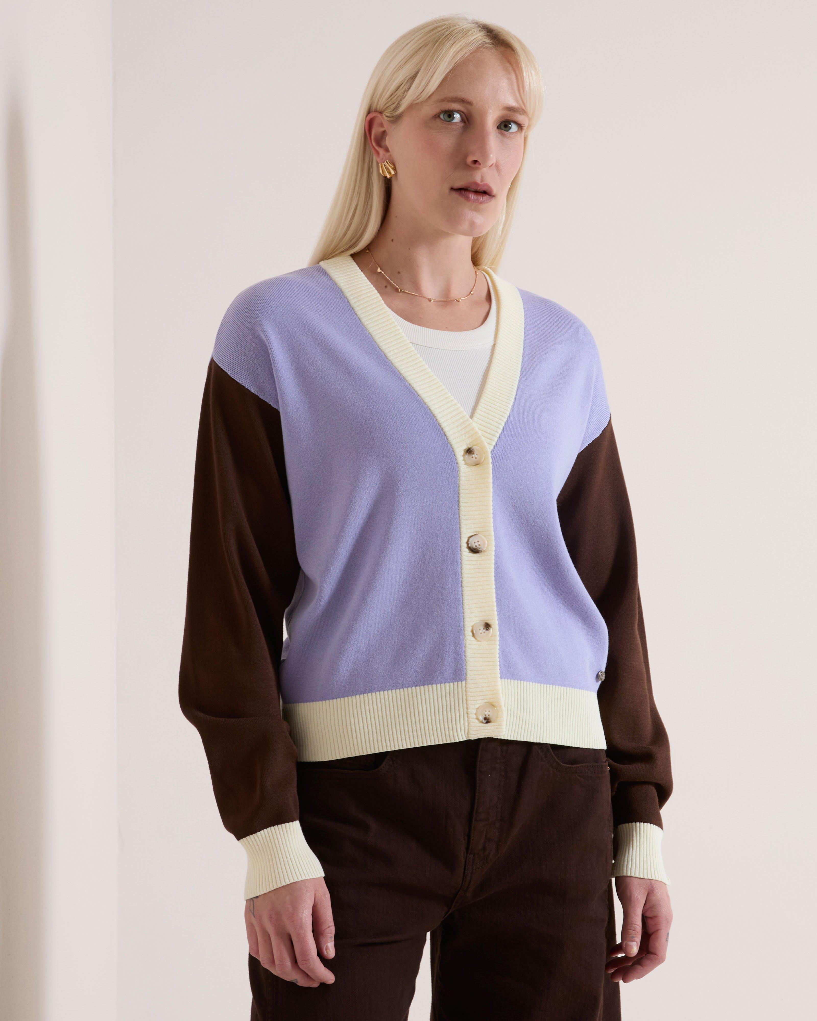 Women's Raia Colour-Block Cardigan | Old Khaki