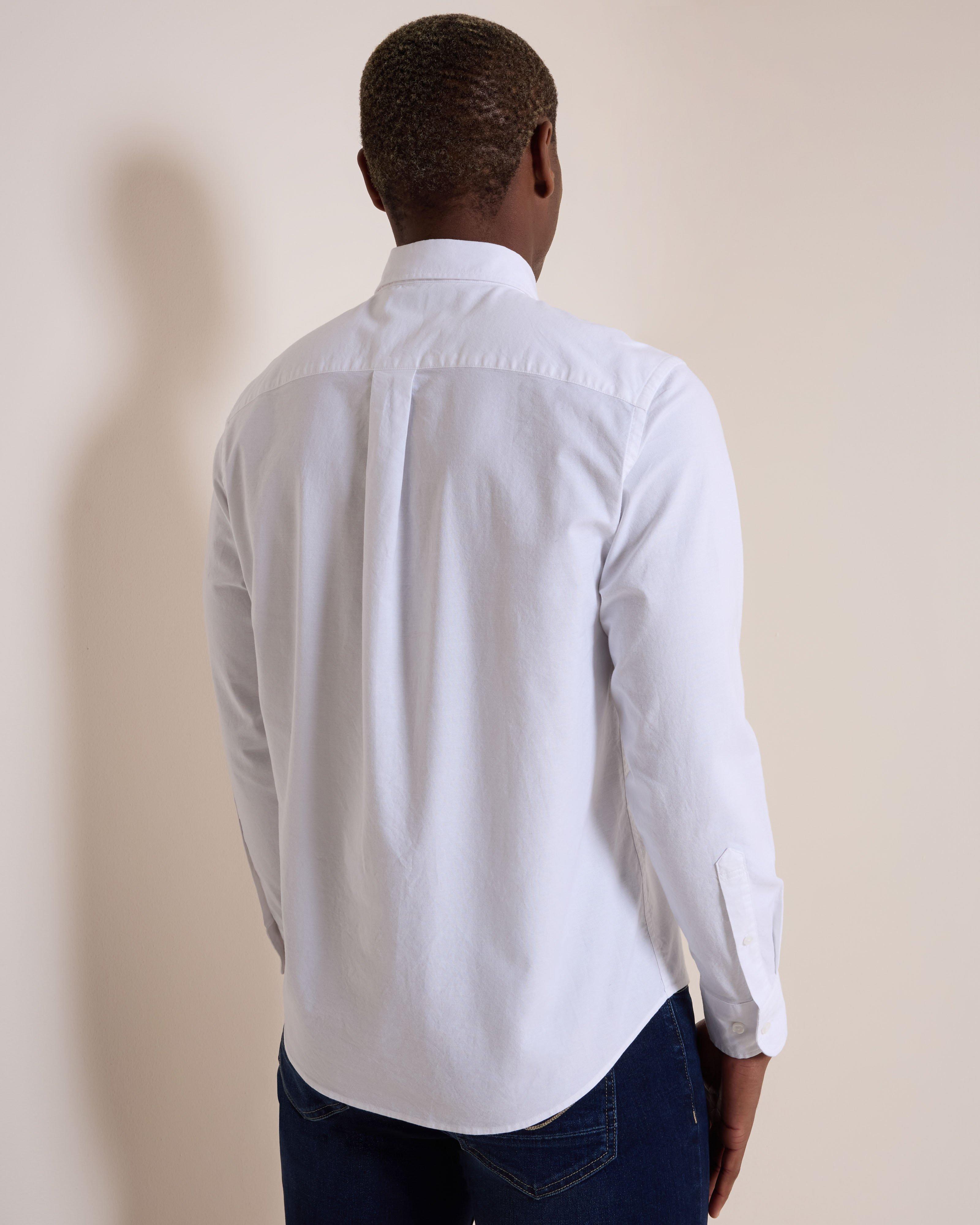 Men's William Stretch Oxford Shirt - White - Old Khaki