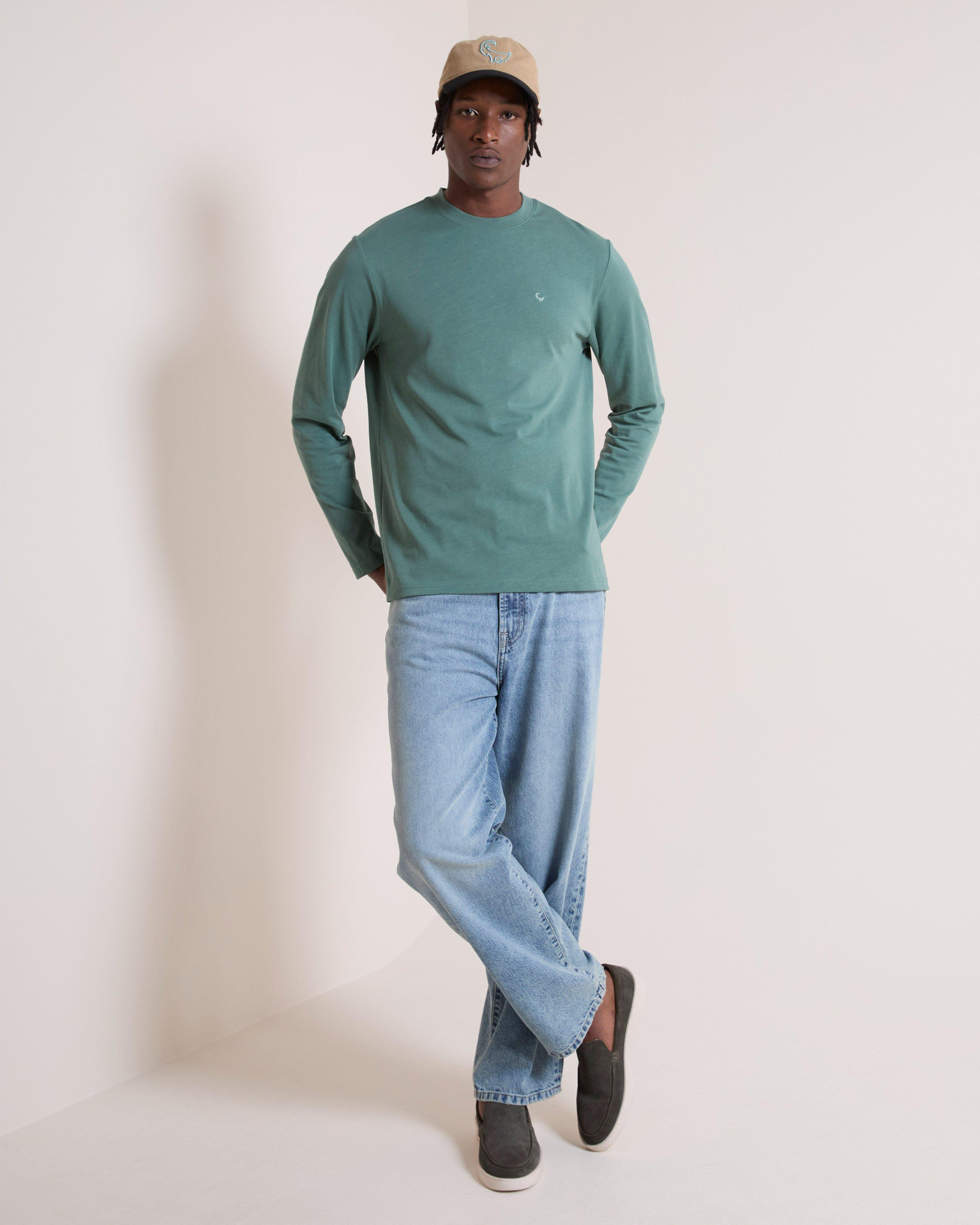 Men's Nate Long Sleeve T‑Shirt | Old Khaki