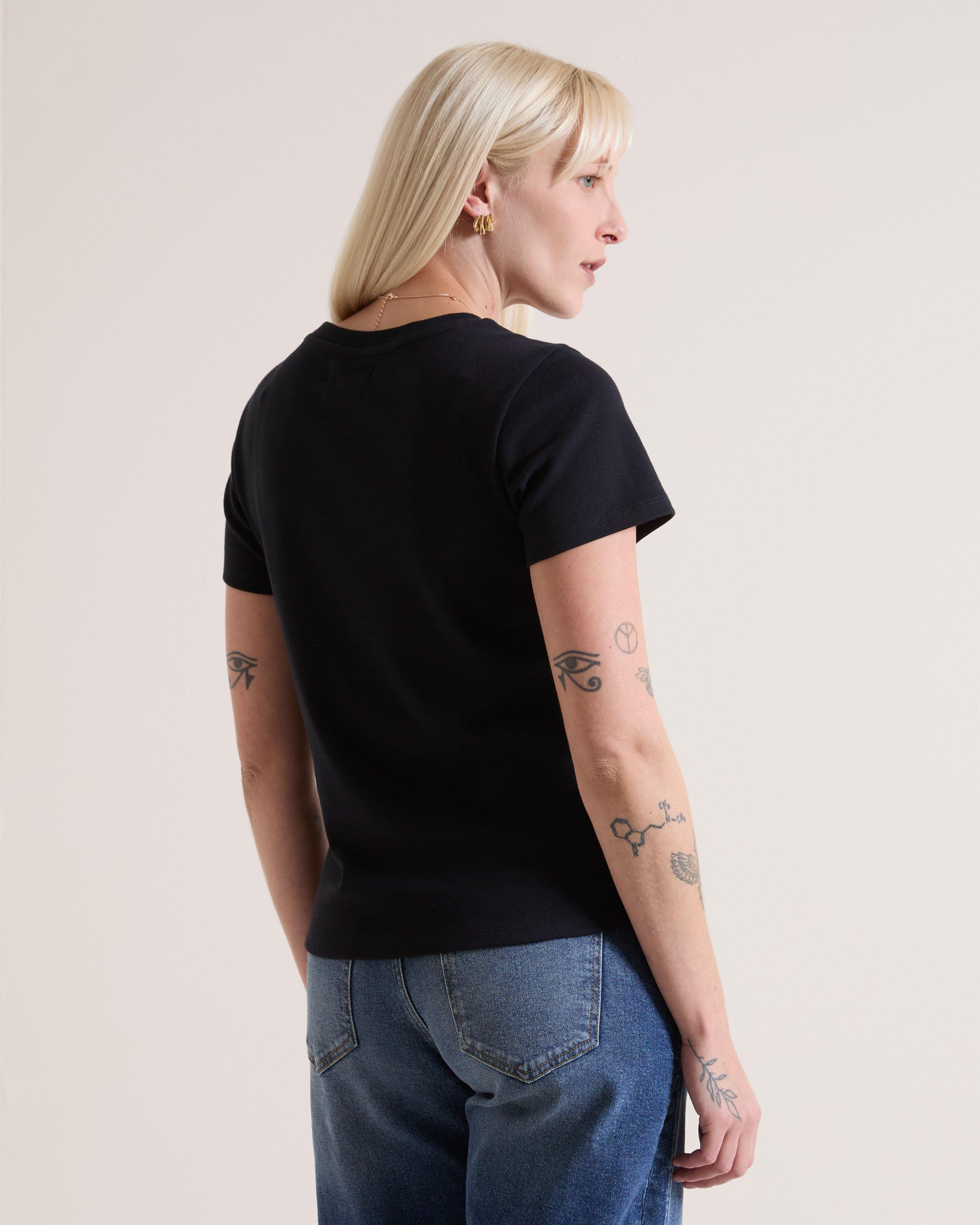 トップス MAZZ t-shirt black/white Women's Mazz T-Shirt - Black - Old Khaki