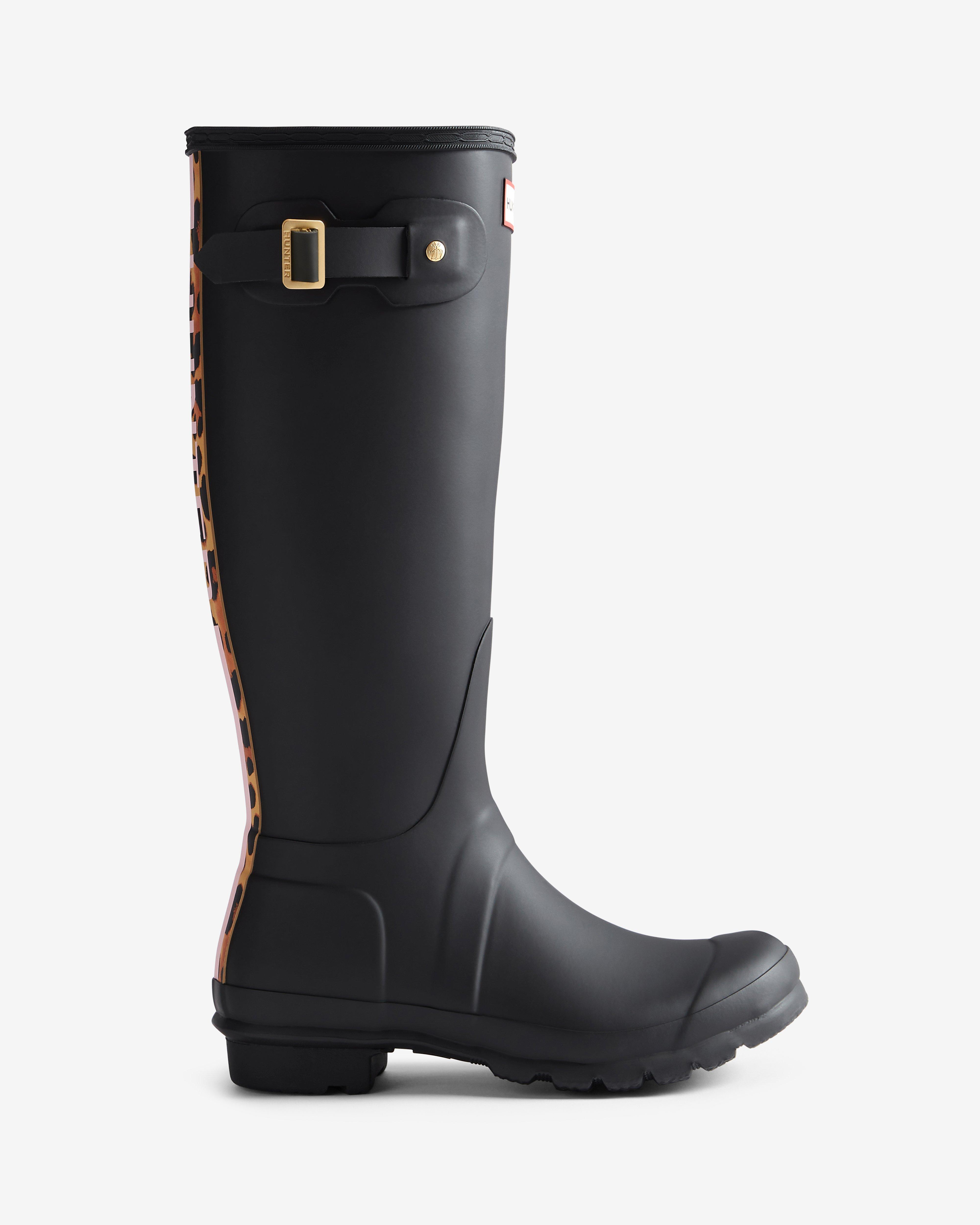 Hunter Original Tall Leopard Backstrap Boot - Poetry Clothing Store