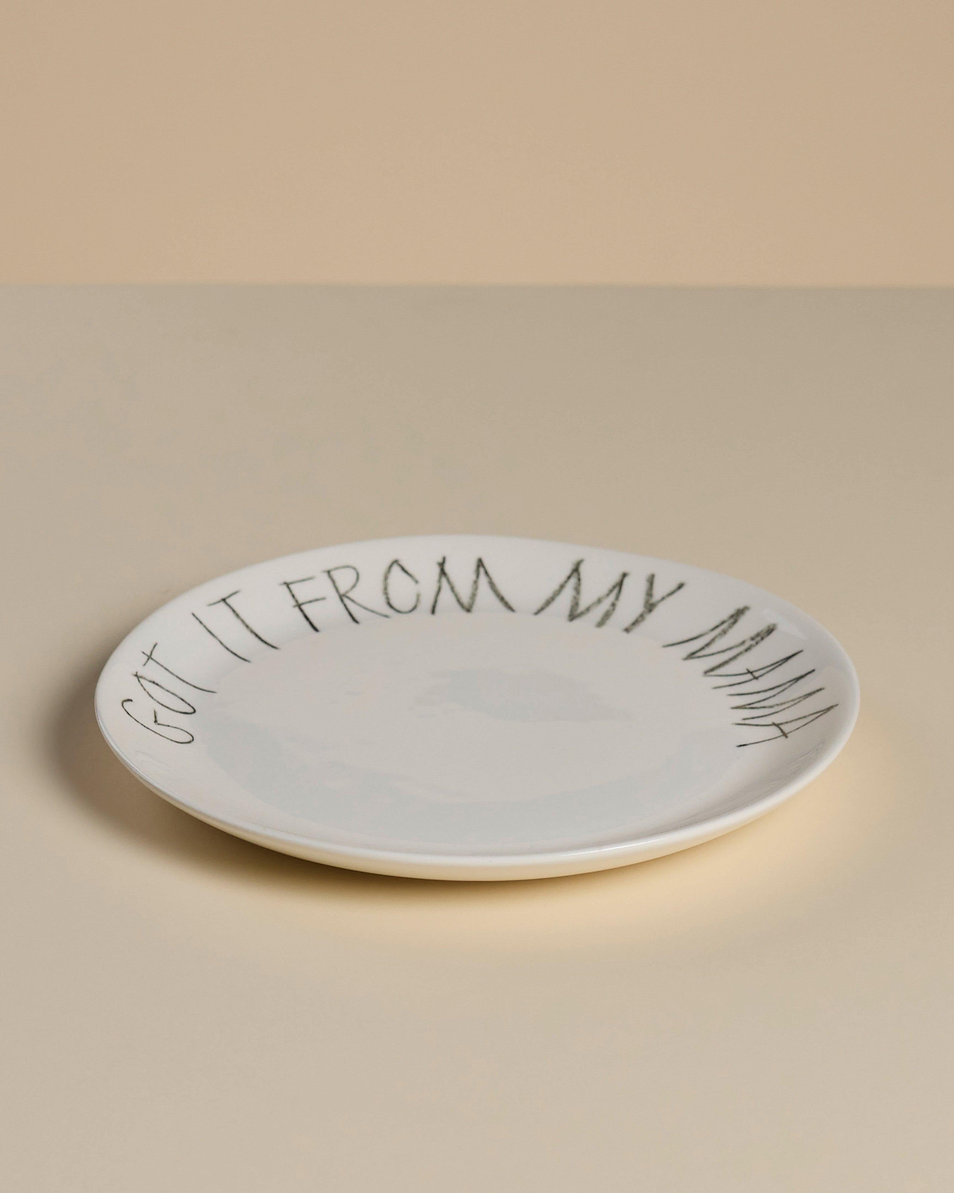 "Got It From My Mama" Side Plate -  White