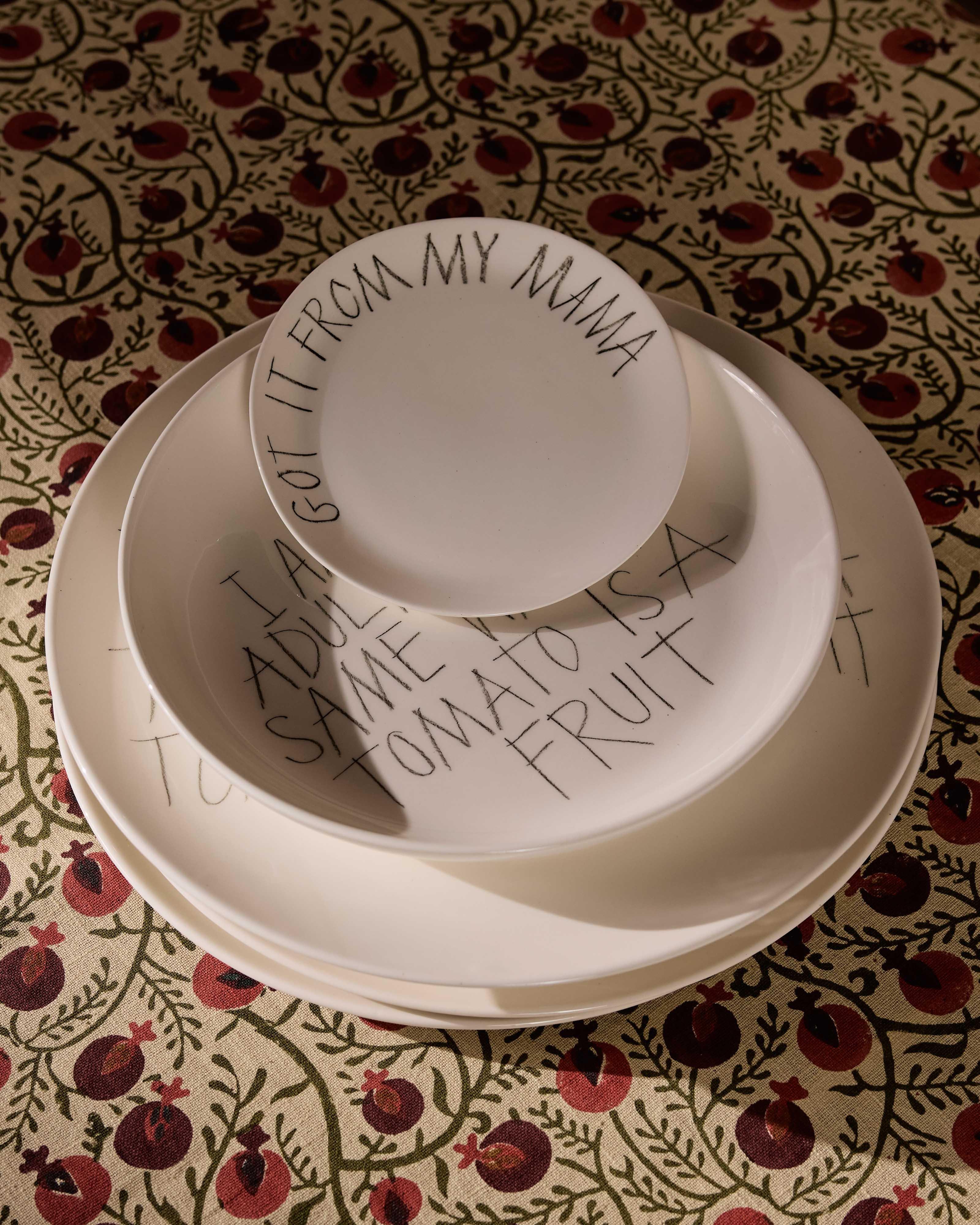 "Got It From My Mama" Side Plate -  White