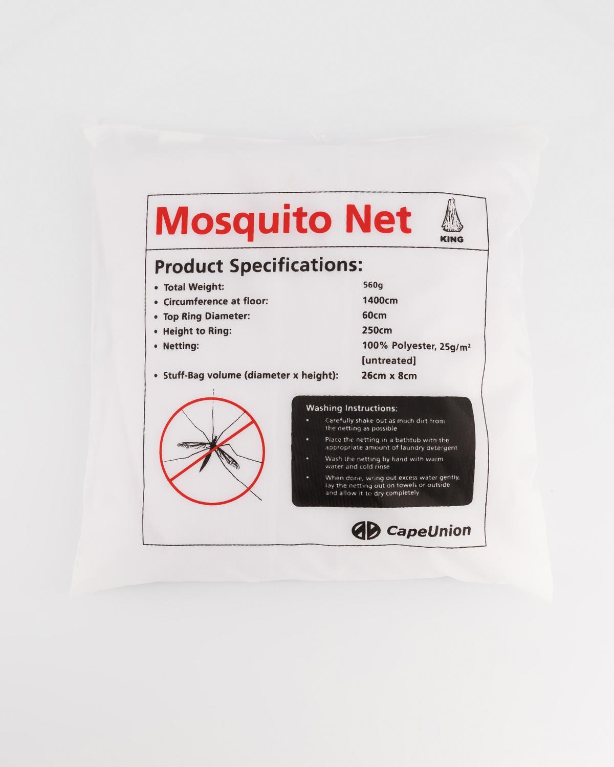 Cape Union King Size Mosquito Net -  White
