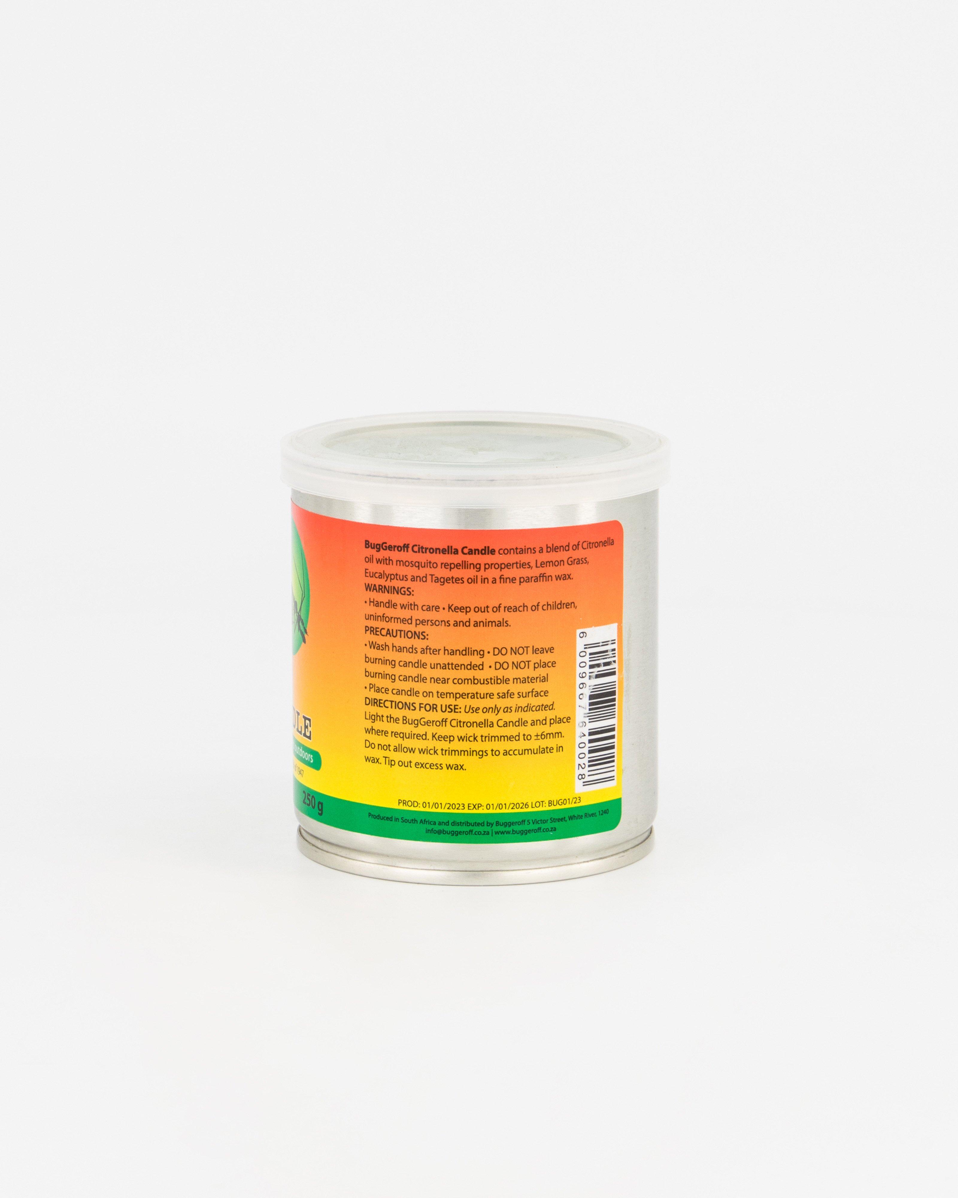 BuggerOff  Mosquito Repellent Candle -  No Colour
