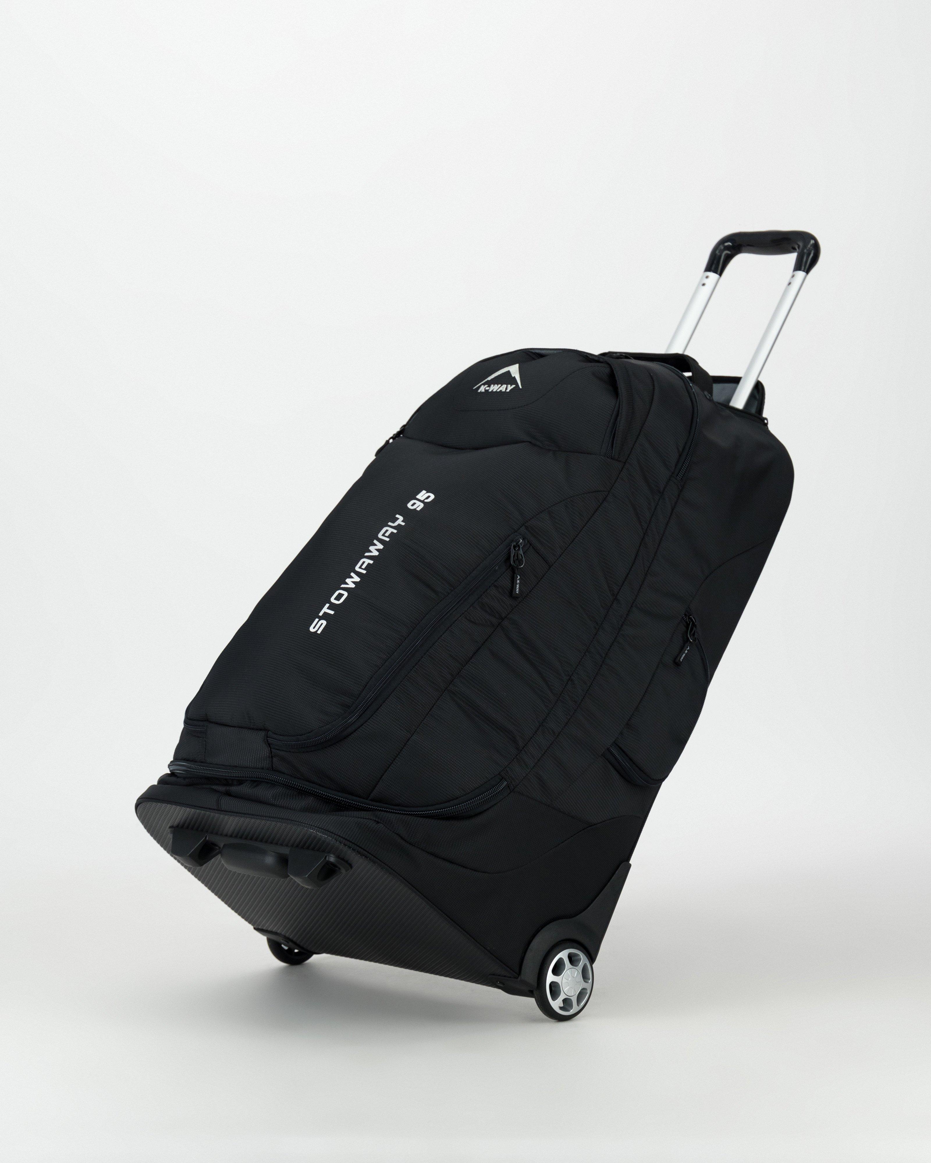 K-Way Stowaway 95L Roller Luggage Bag -  Black