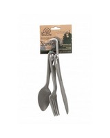 EcoSoulife Three Piece Cutlery Set -  charcoal