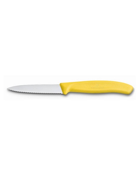 Victorinox 8cm Classic Paring Serrated Kitchen Knife -  yellow
