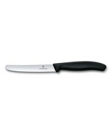 Victorinox 11cm Classic Paring Serrated Kitchen Knife -  black