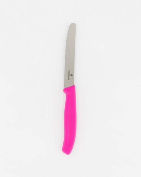 Victorinox 11cm Classic Paring Serrated Kitchen Knife -  pink