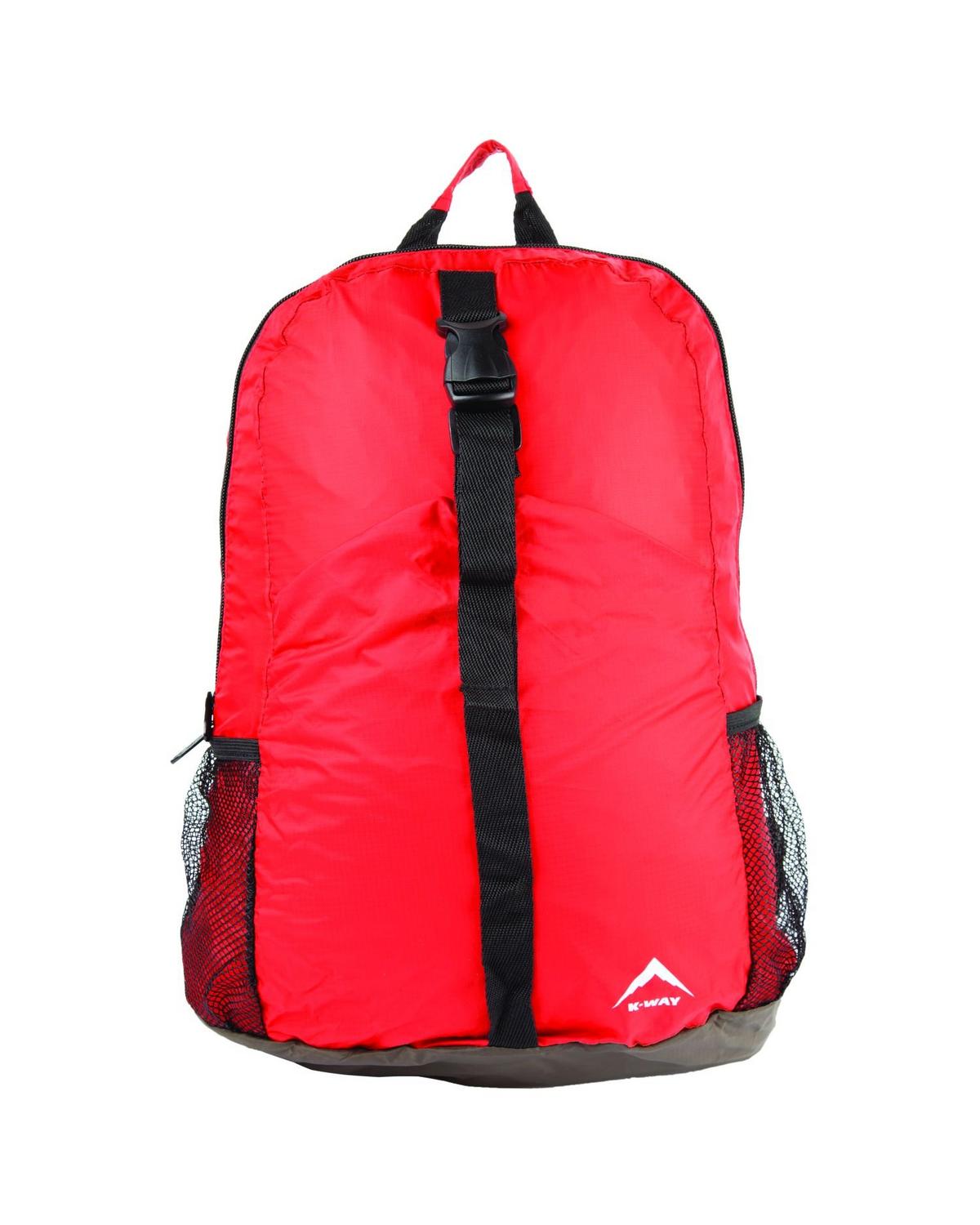 K-Way Foldable Backpack -  Red/Black