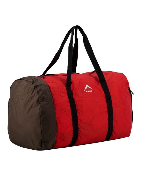 K-Way Foldable Duffle Bag  -  red-black