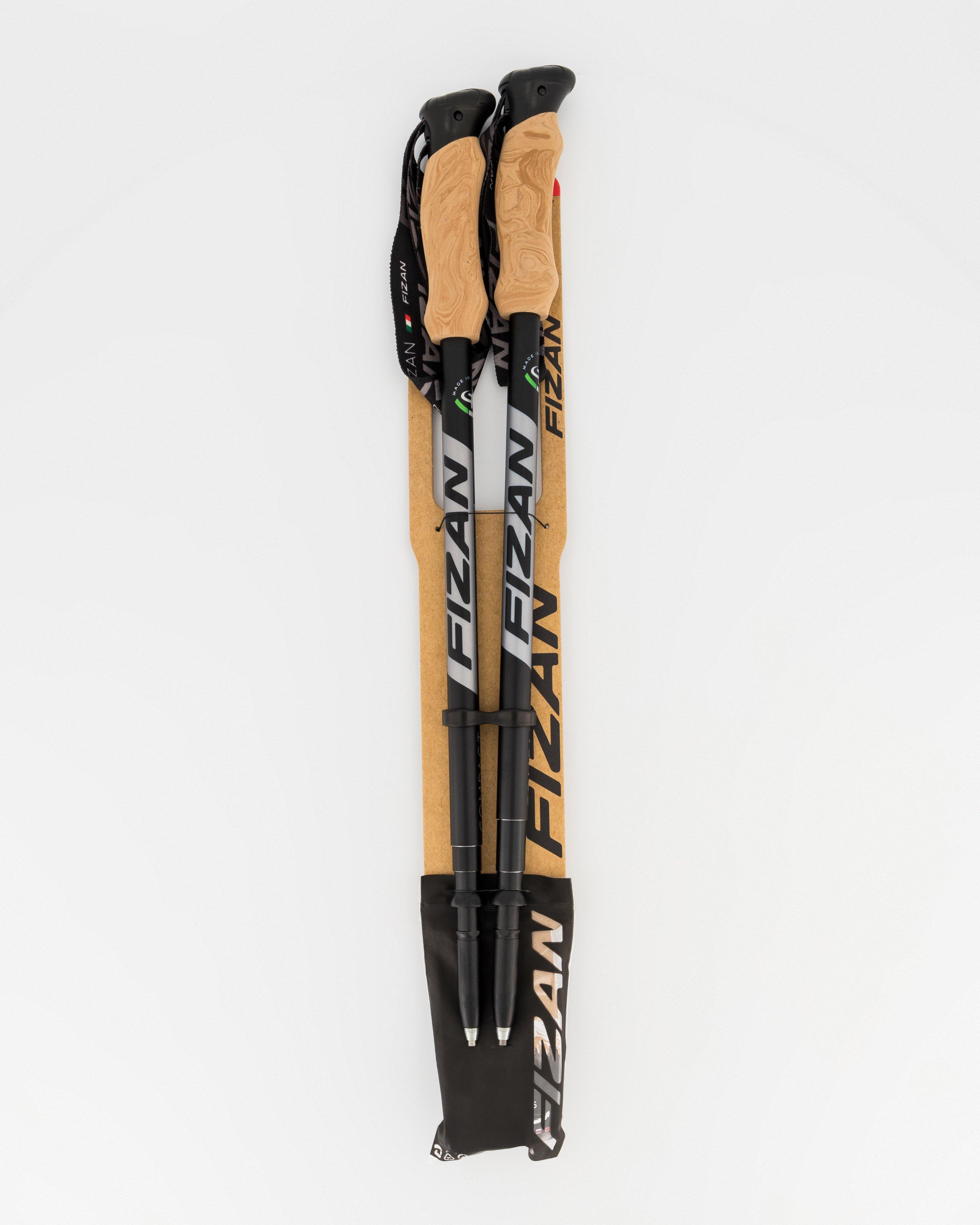 Fizan Compact 4 Trekking Poles -  Black