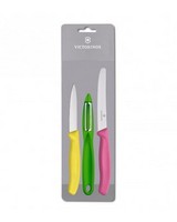 Victorinox Classic Zest 3pc Paring Kitchen Knife Set -  green