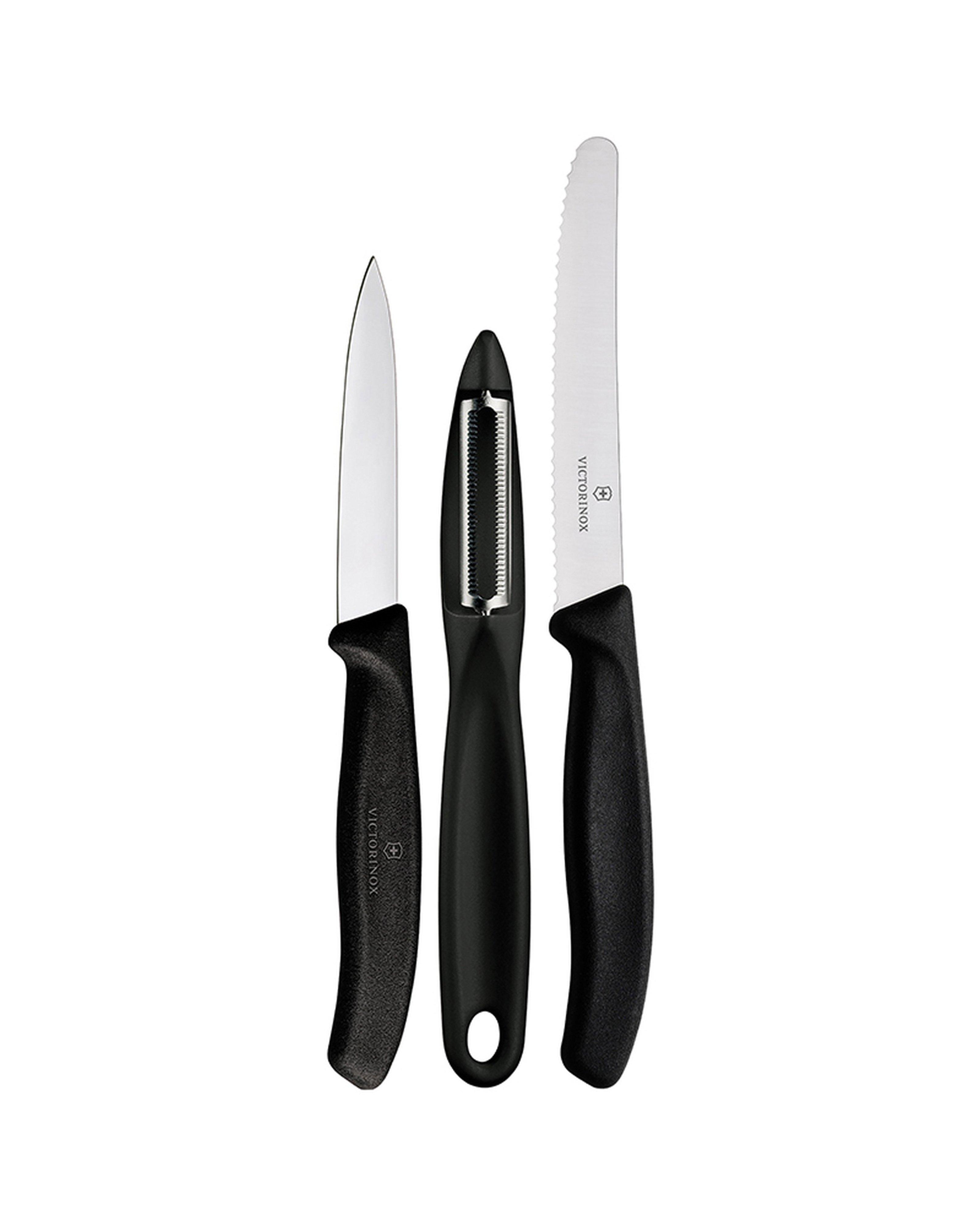 Victorinox Classic Zest 3pc Paring Kitchen Knife Set -  Black