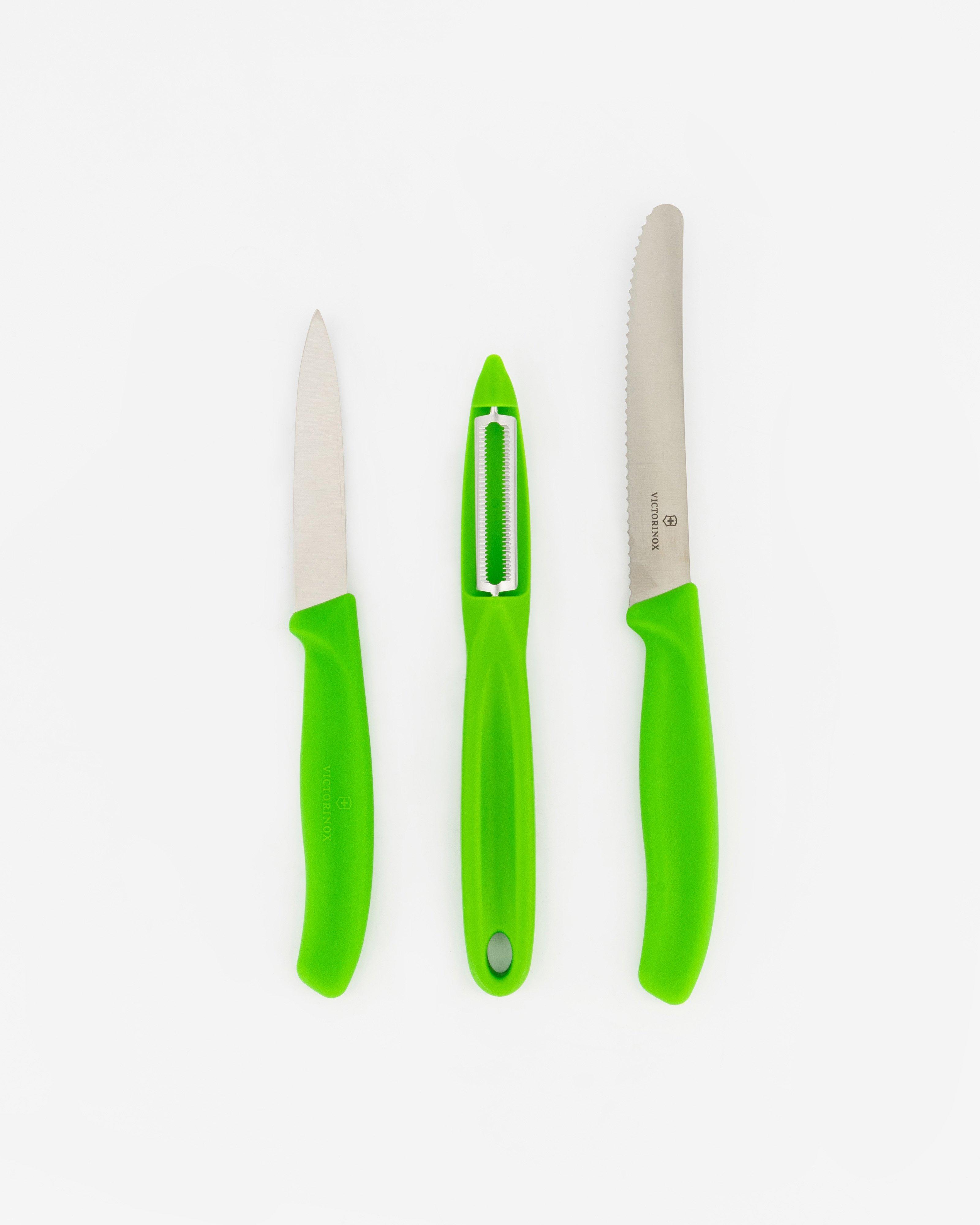 Victorinox Classic Zest 3pc Paring Kitchen Knife Set -  Green