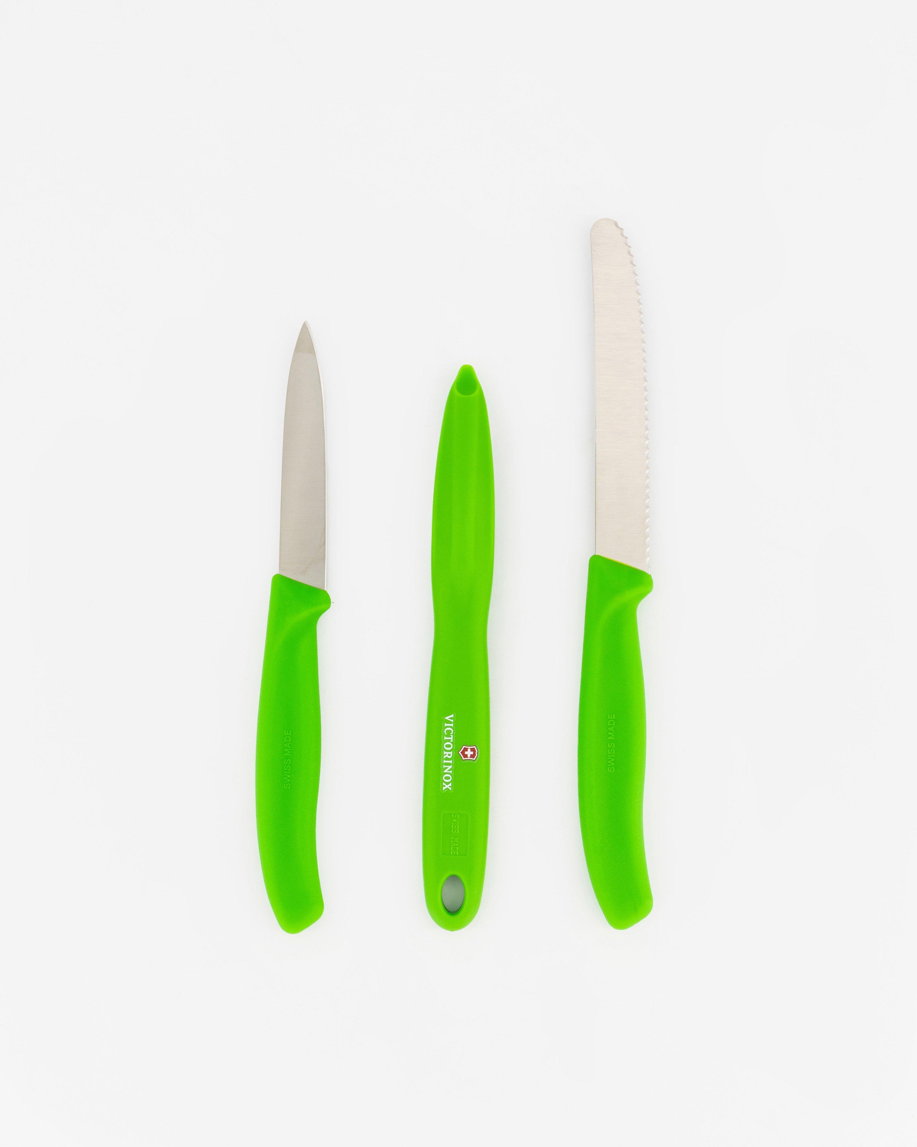 Victorinox Classic Zest 3pc Paring Kitchen Knife Set -  Green