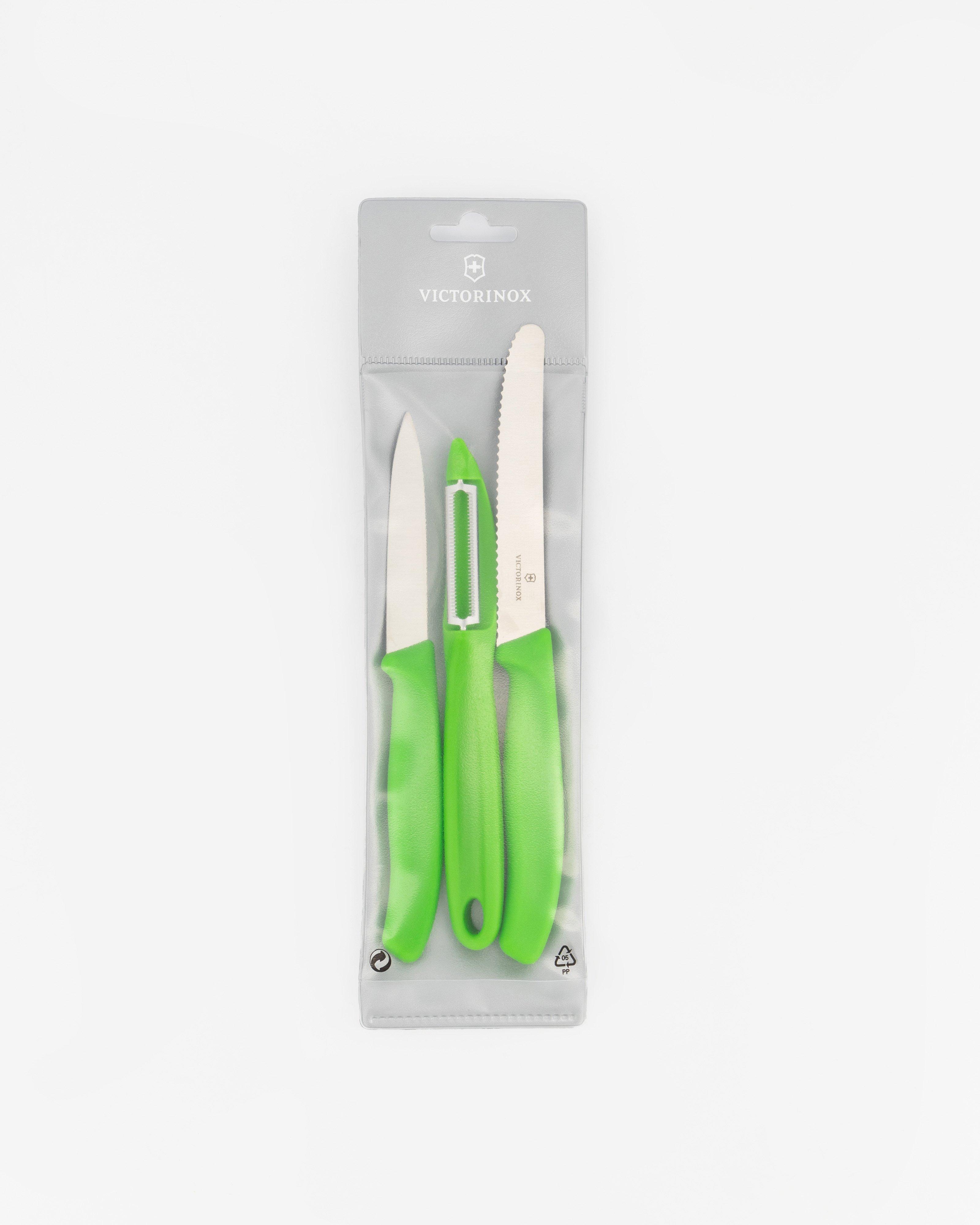 Victorinox Classic Zest 3pc Paring Kitchen Knife Set -  Green