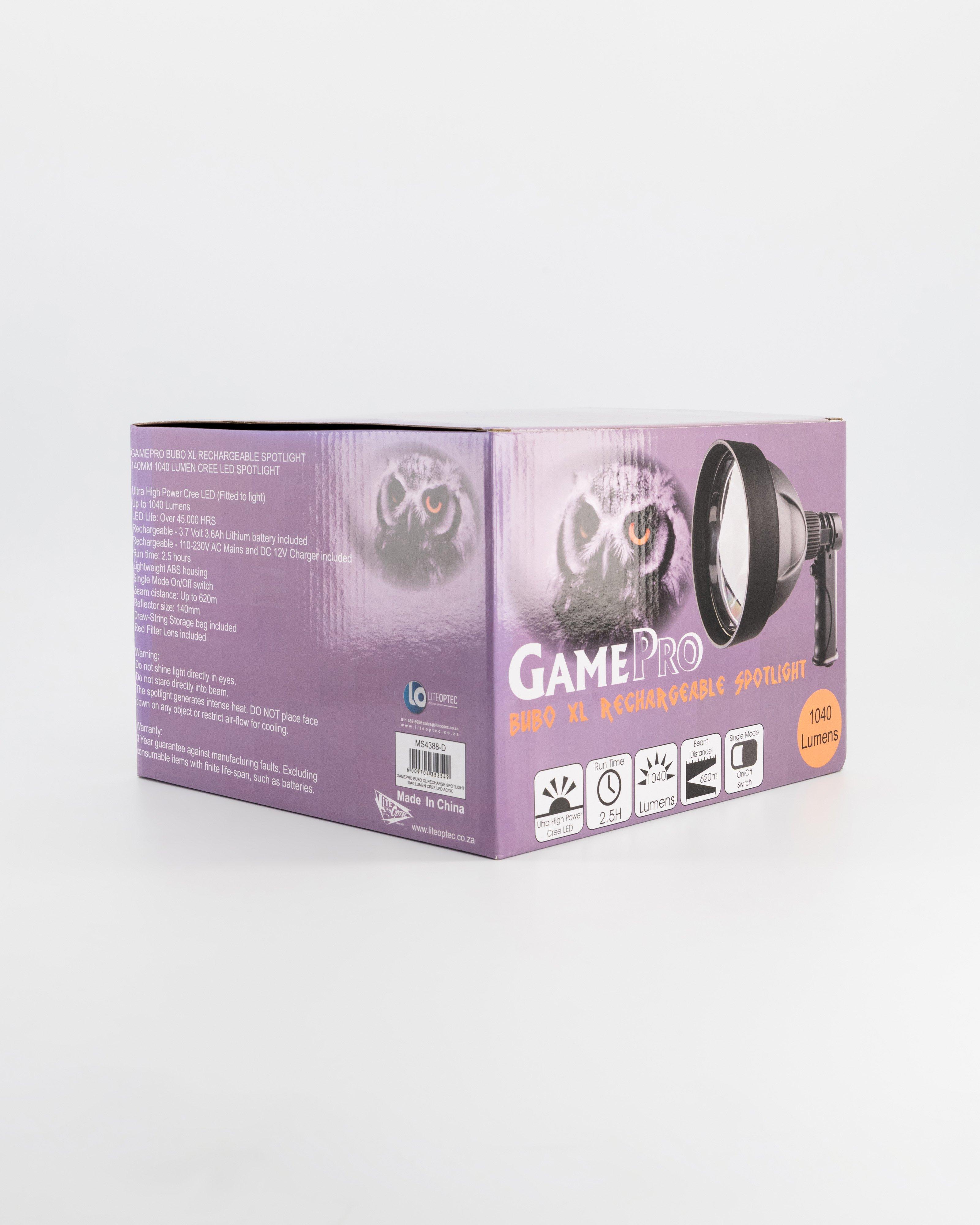 GamePro Bubo XL Rechargeable Spotlight -  Black