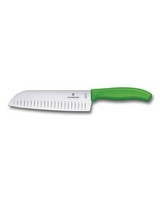 Victorinox Santoku Fluted Kitchen Knife -  green