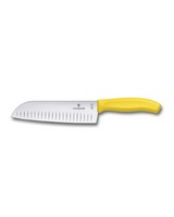Victorinox Santoku Fluted Kitchen Knife -  yellow