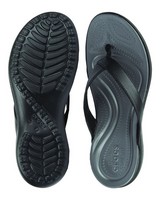 Crocs Women's Capri V Flip Sandals -  black-graphite