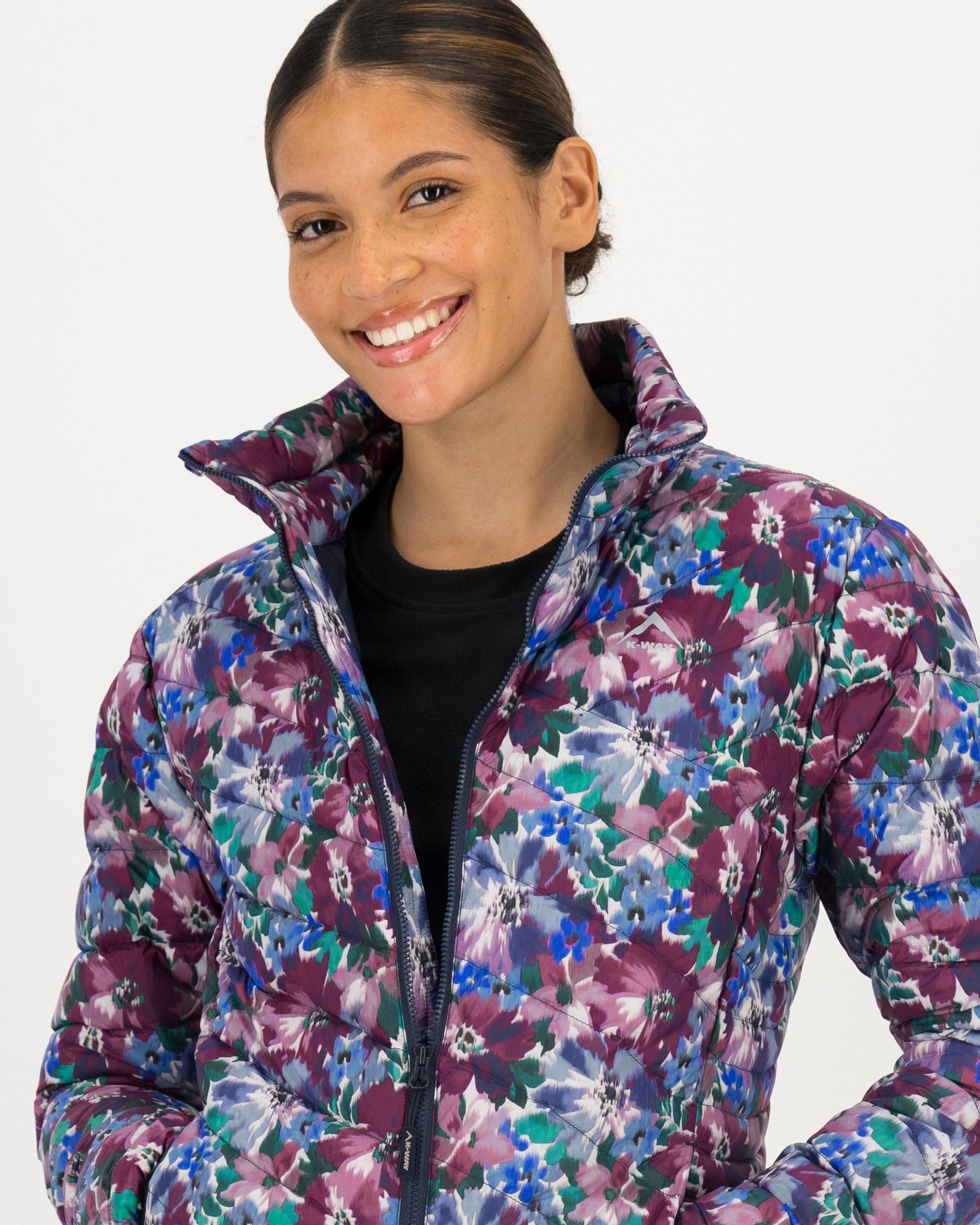 K-Way Women’s Printed Tundra Down Jacket -  Plum