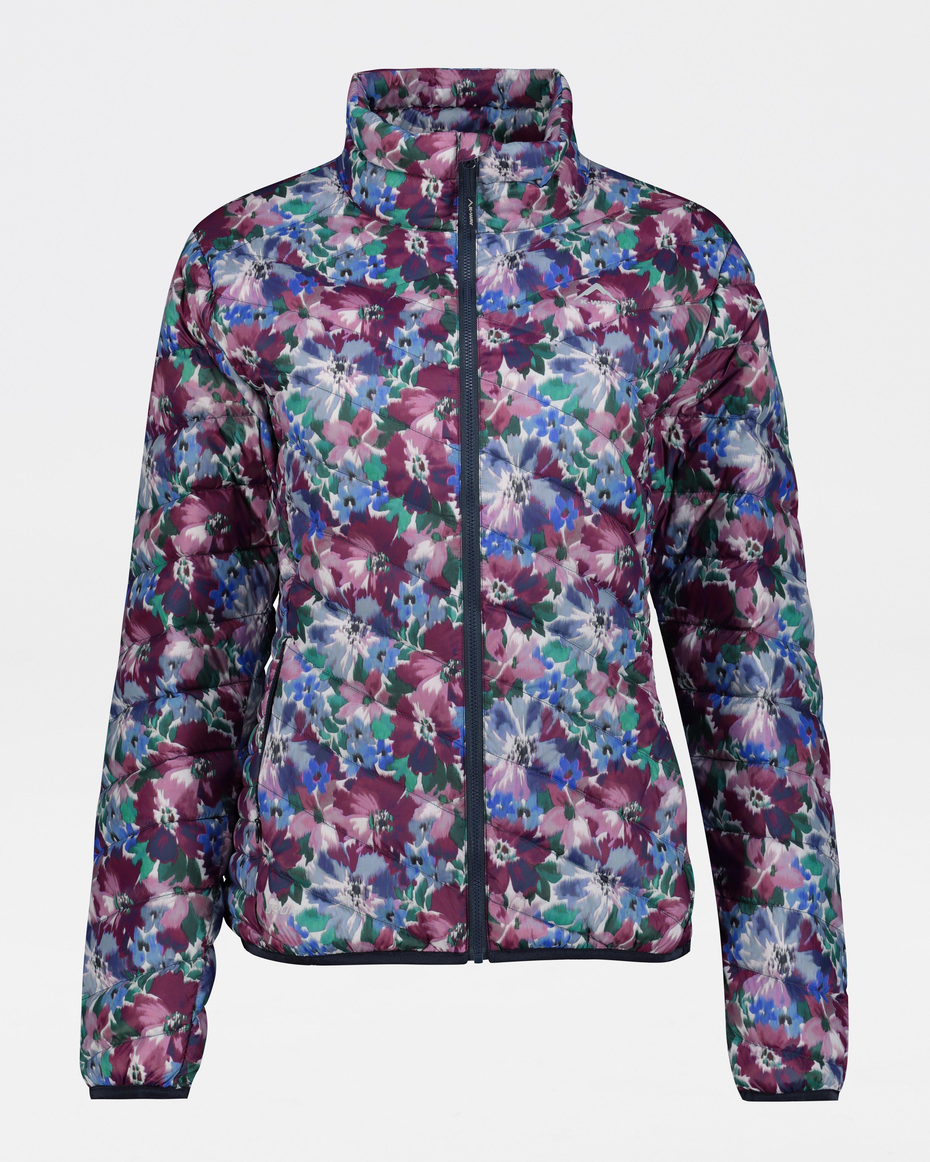 K-Way Women’s Printed Tundra Down Jacket -  Plum