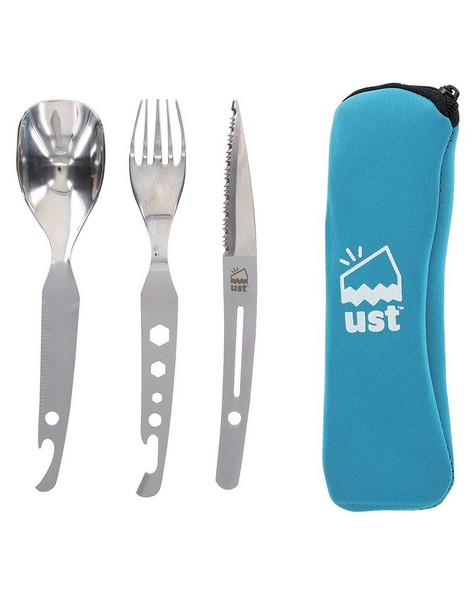 UST Stainless Steel Utilitensil Set with Carrying Case -  silvergrey