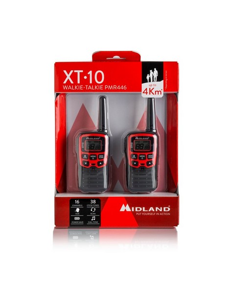 Midland XT10 Two Way Radio -  red