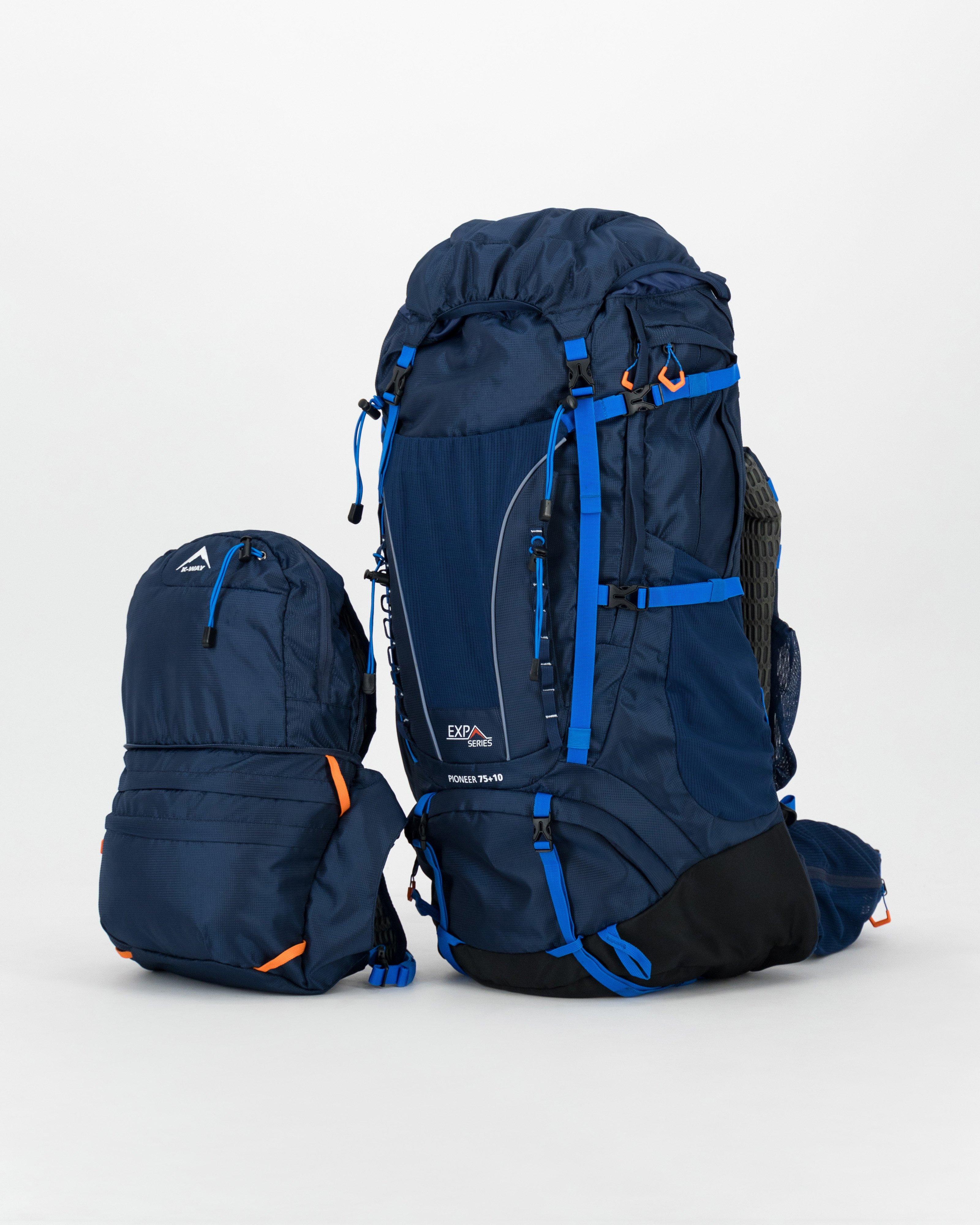 K-Way Pioneer 75L + 10L Hiking Pack -  Navy