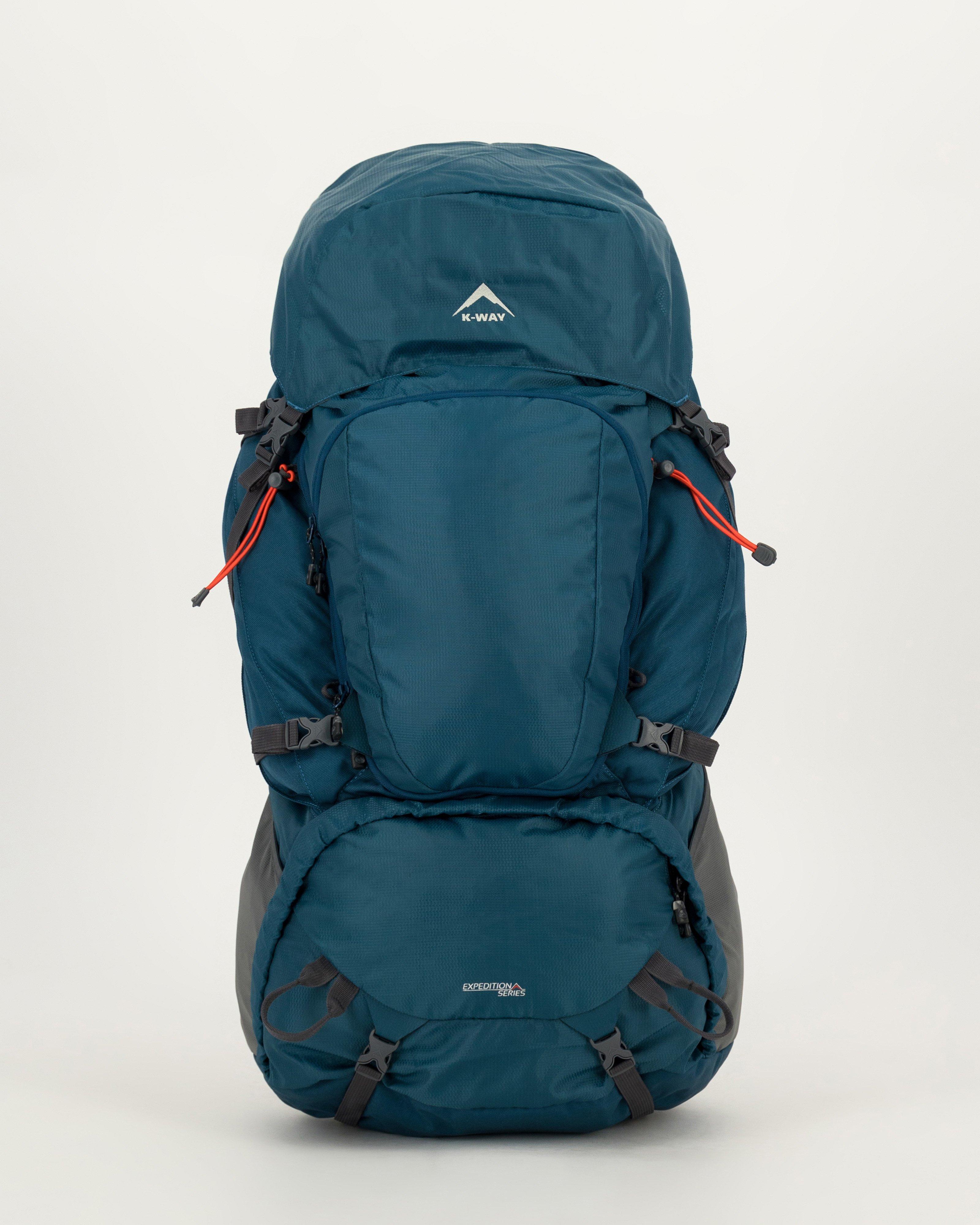 K-Way Pioneer 75L + 10L Hiking Pack -  Airforce/Blue