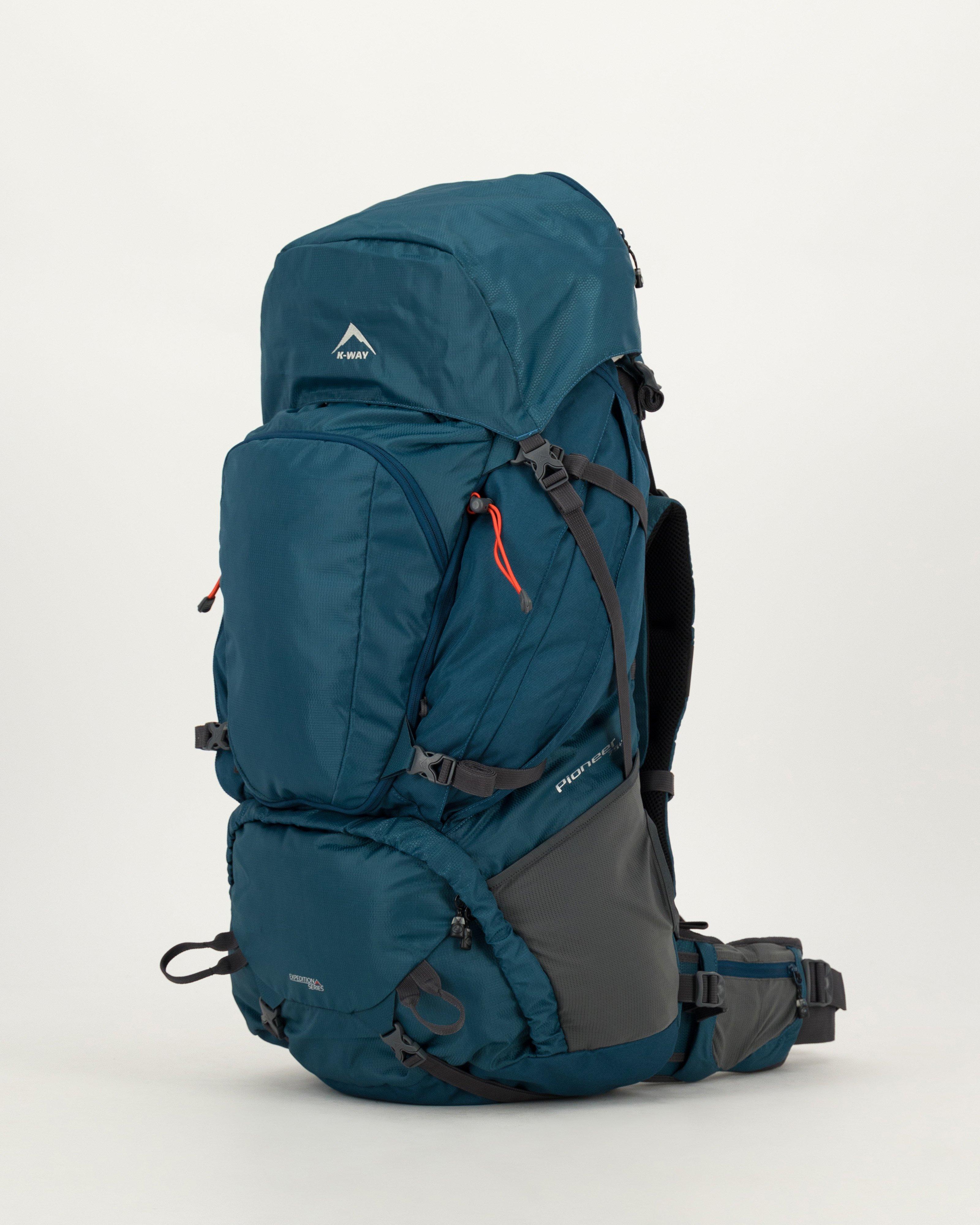 K-Way Pioneer 75L + 10L Hiking Pack -  Airforce/Blue