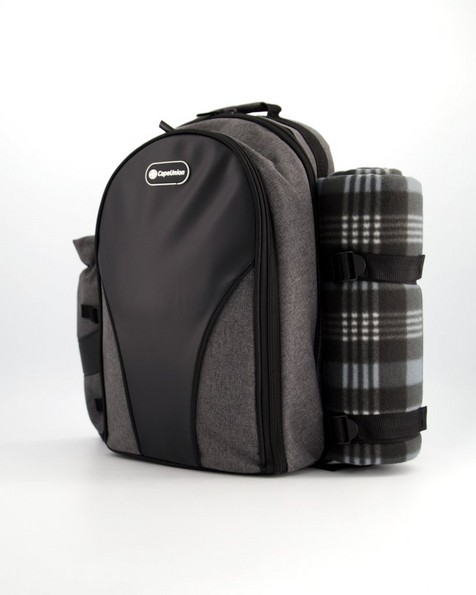 Cape Union 4-Person Picnic Cooler Backpack -  charcoal-black
