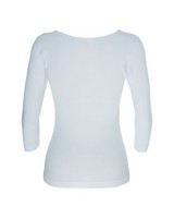 Boody Women's 3/4 Sleeve Scoop Top -  white