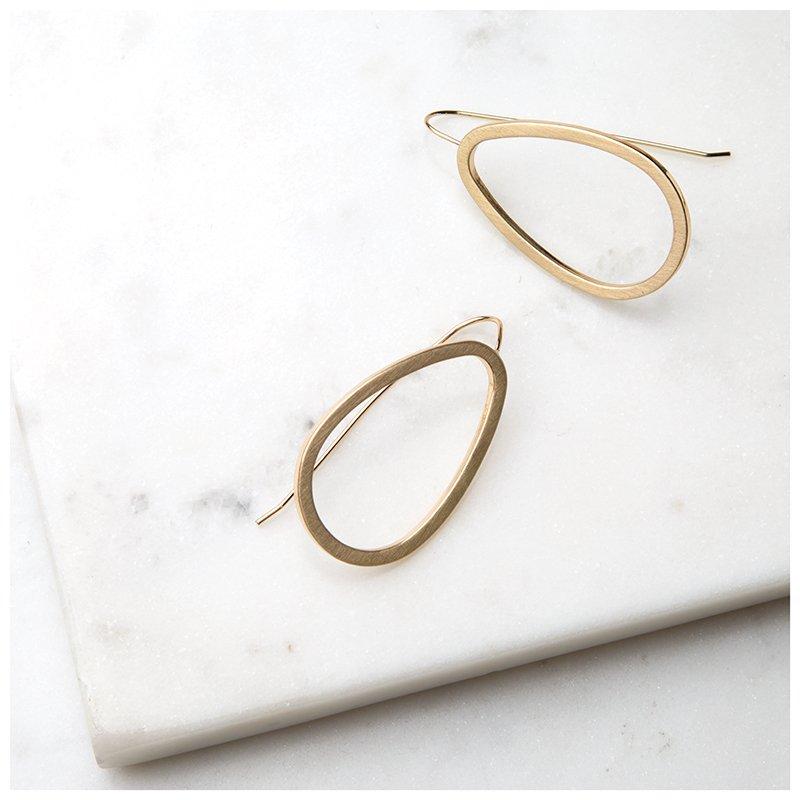 Geo Drop Earrings -  Gold/Gold