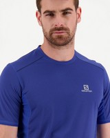 Salomon Men’s Trail Runner Short Sleeve Shirt -  blue