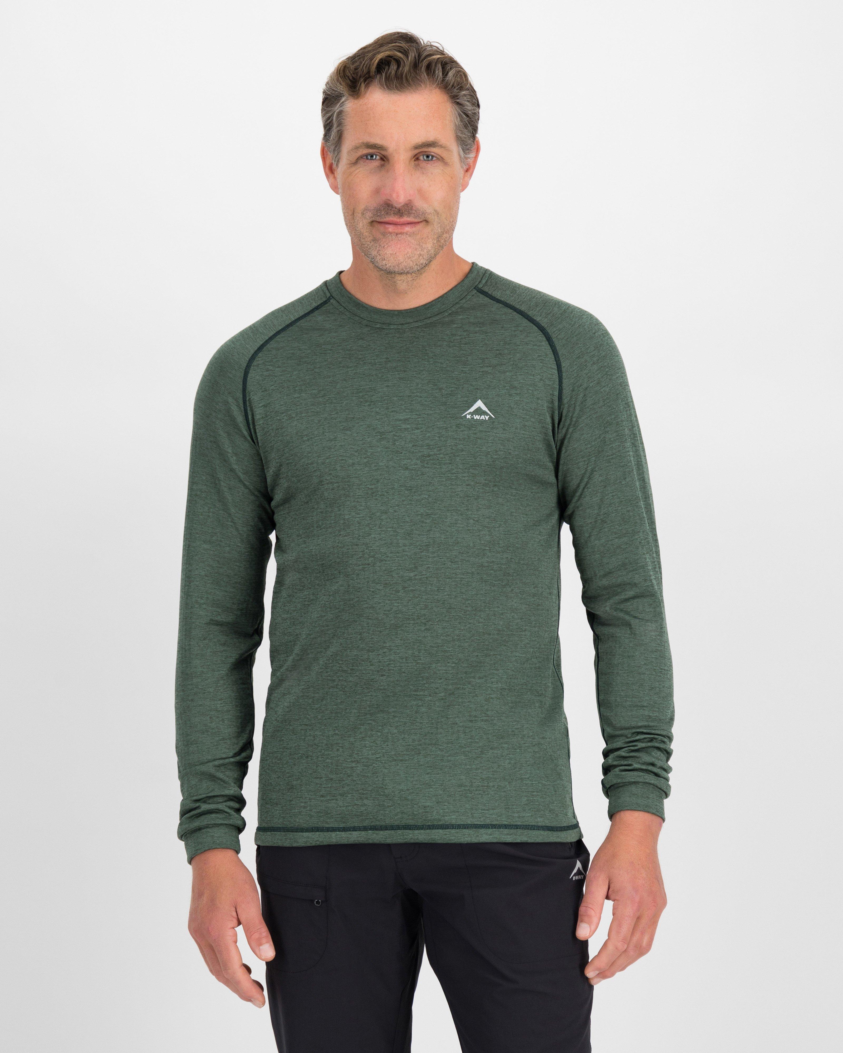 K-Way Men's Harper Crew Neck Fleece Top -  Dark Green