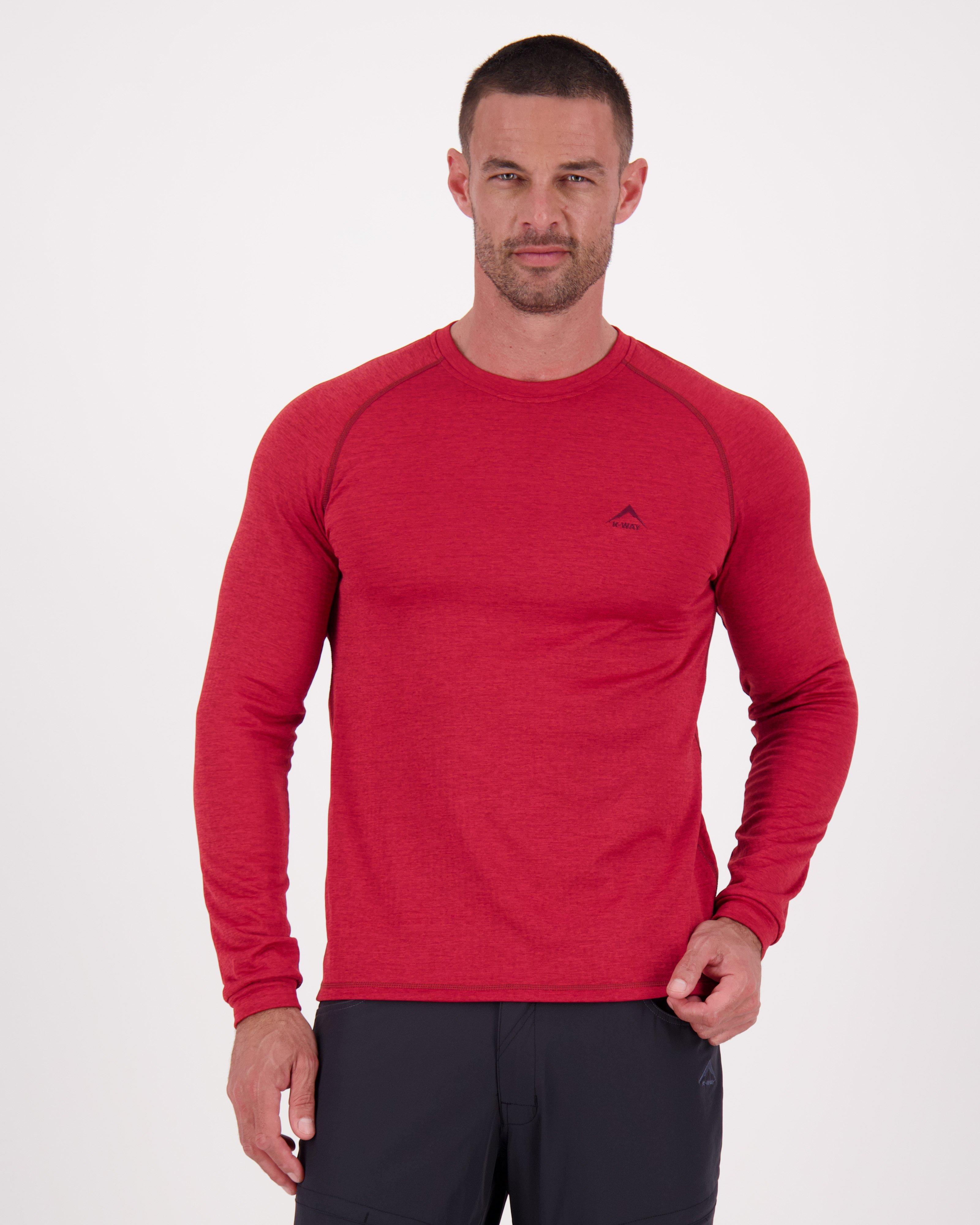 K-Way Men's Harper Crew Neck Fleece Top -  Oxblood/Oxblood