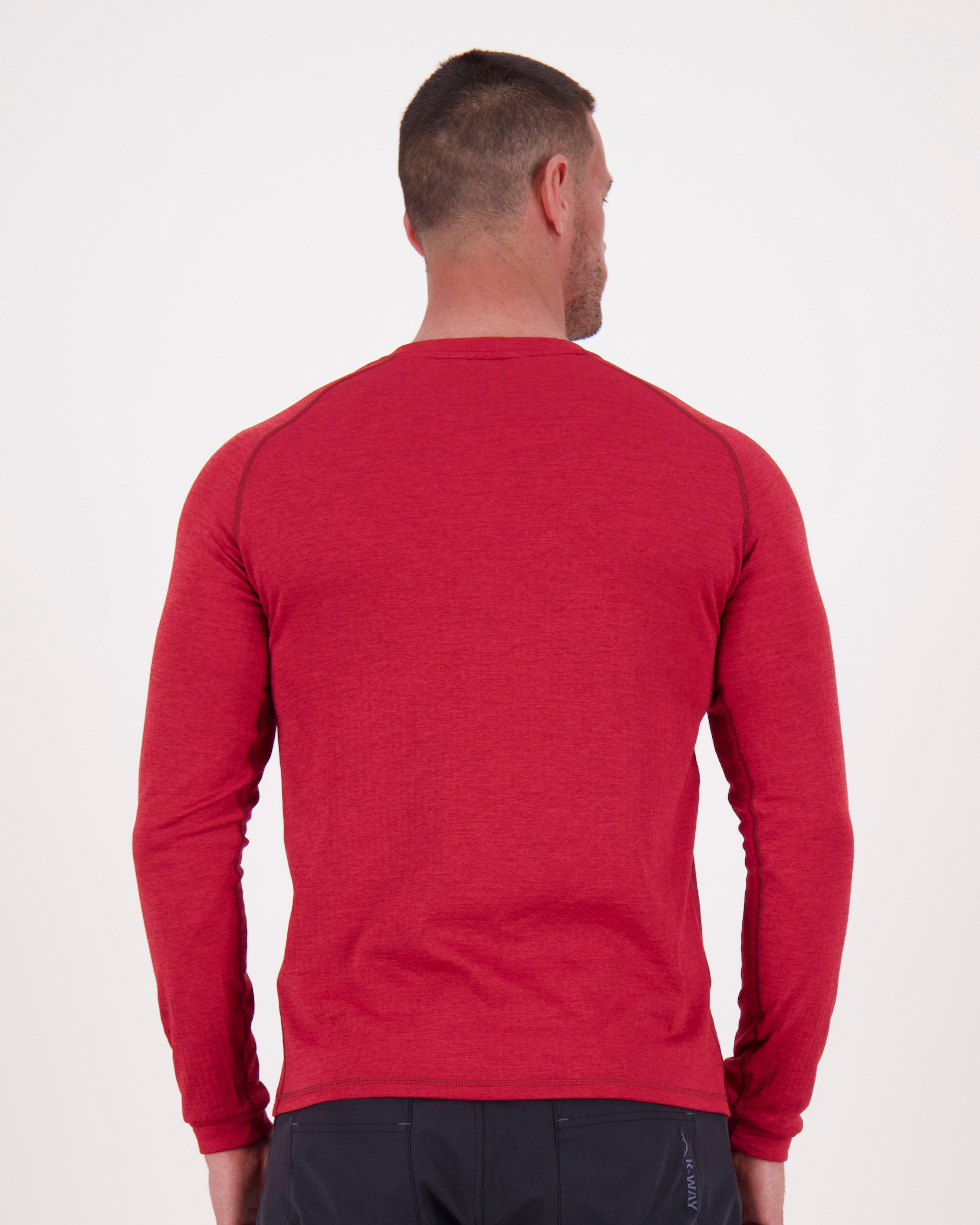 K-Way Men's Harper Crew Neck Fleece Top -  Oxblood/Oxblood