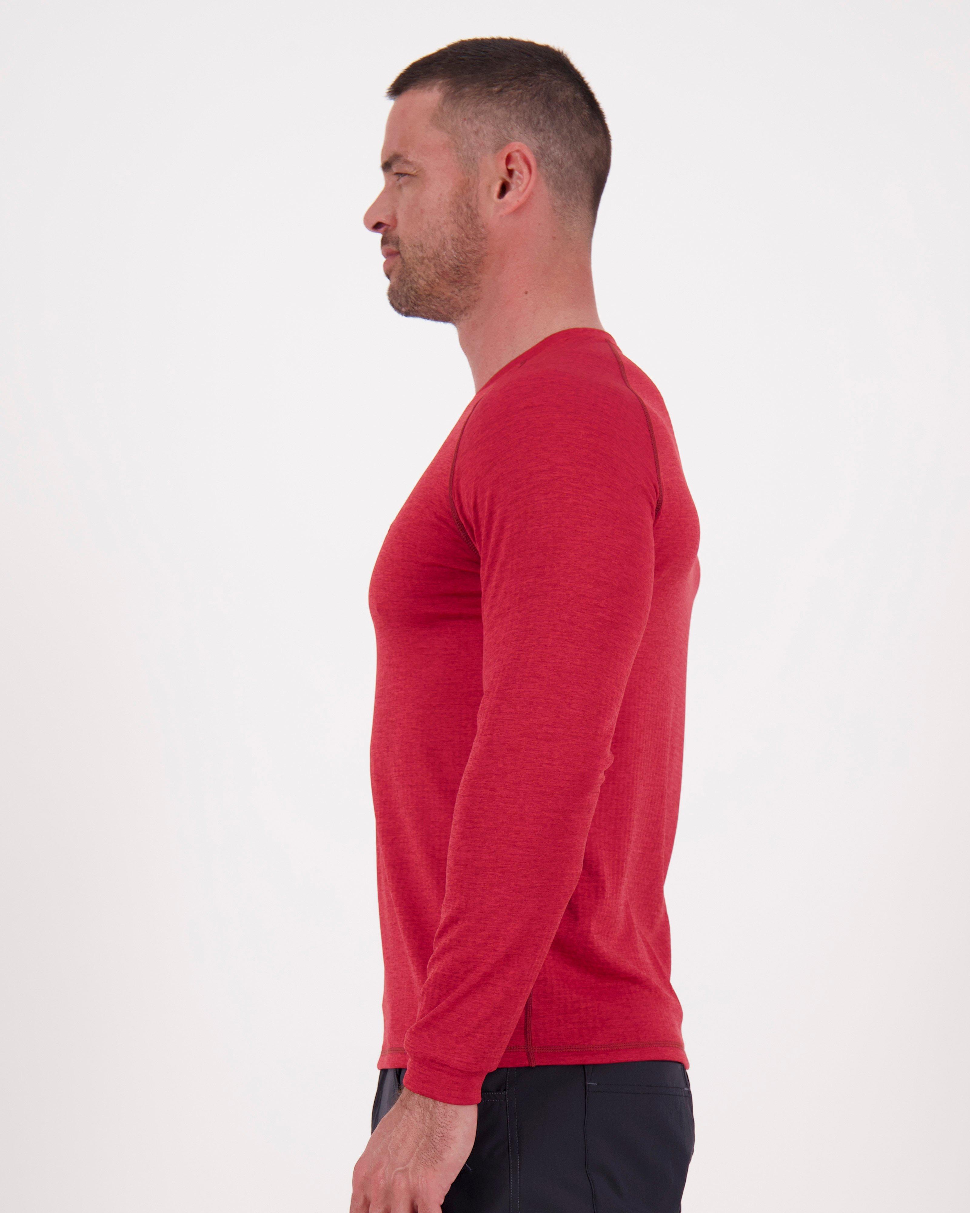 K-Way Men's Harper Crew Neck Fleece Top -  Oxblood/Oxblood