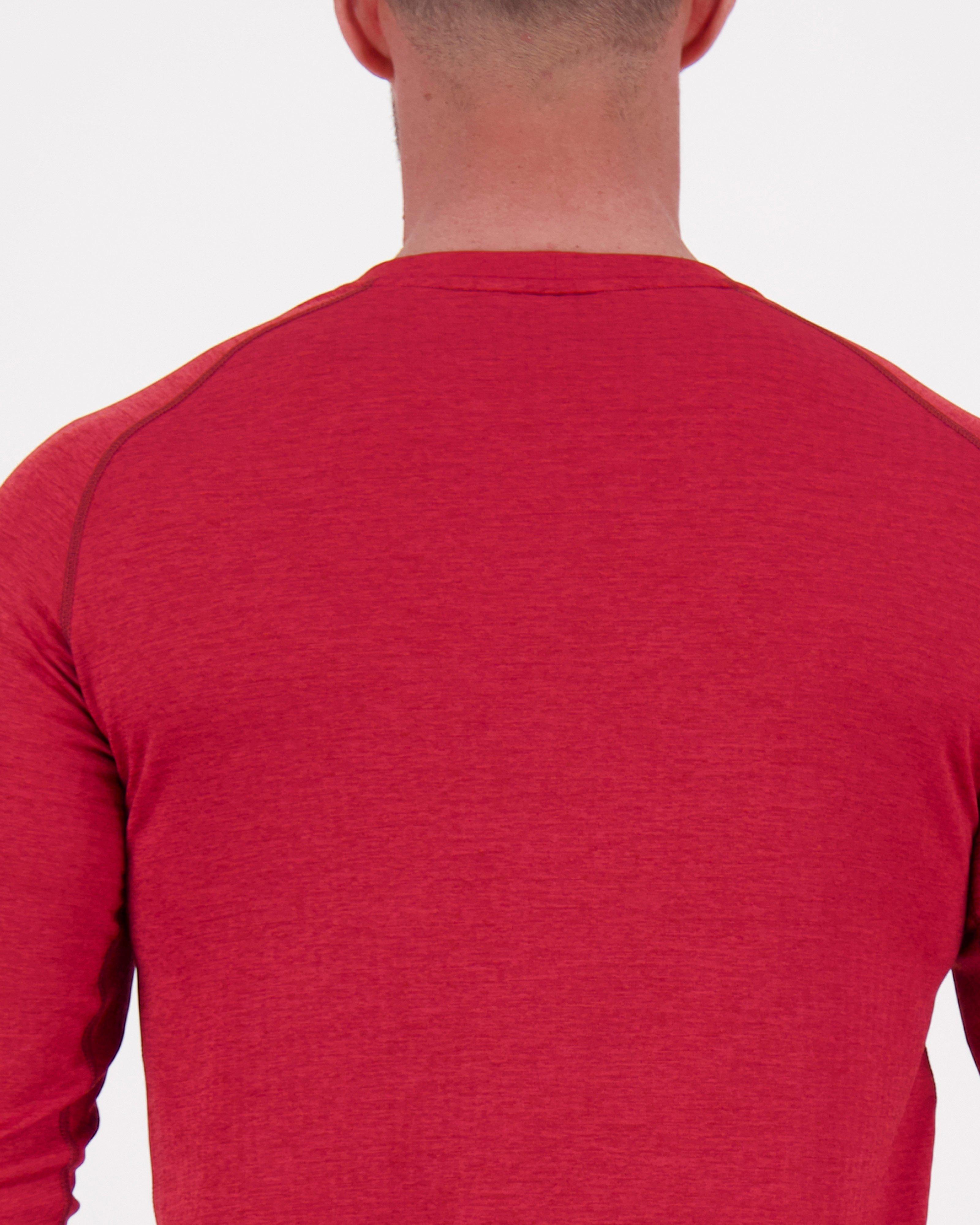 K-Way Men's Harper Crew Neck Fleece Top -  Oxblood/Oxblood