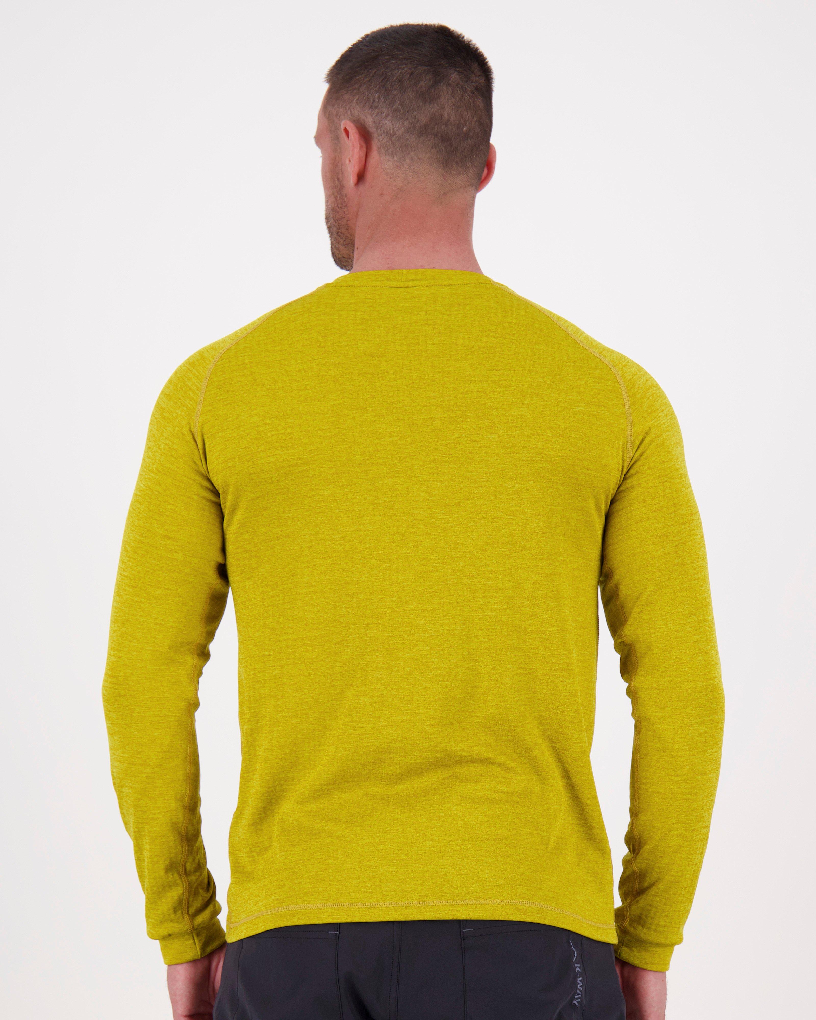 K-Way Men's Harper Crew Neck Fleece Top -  Ochre/Airforce