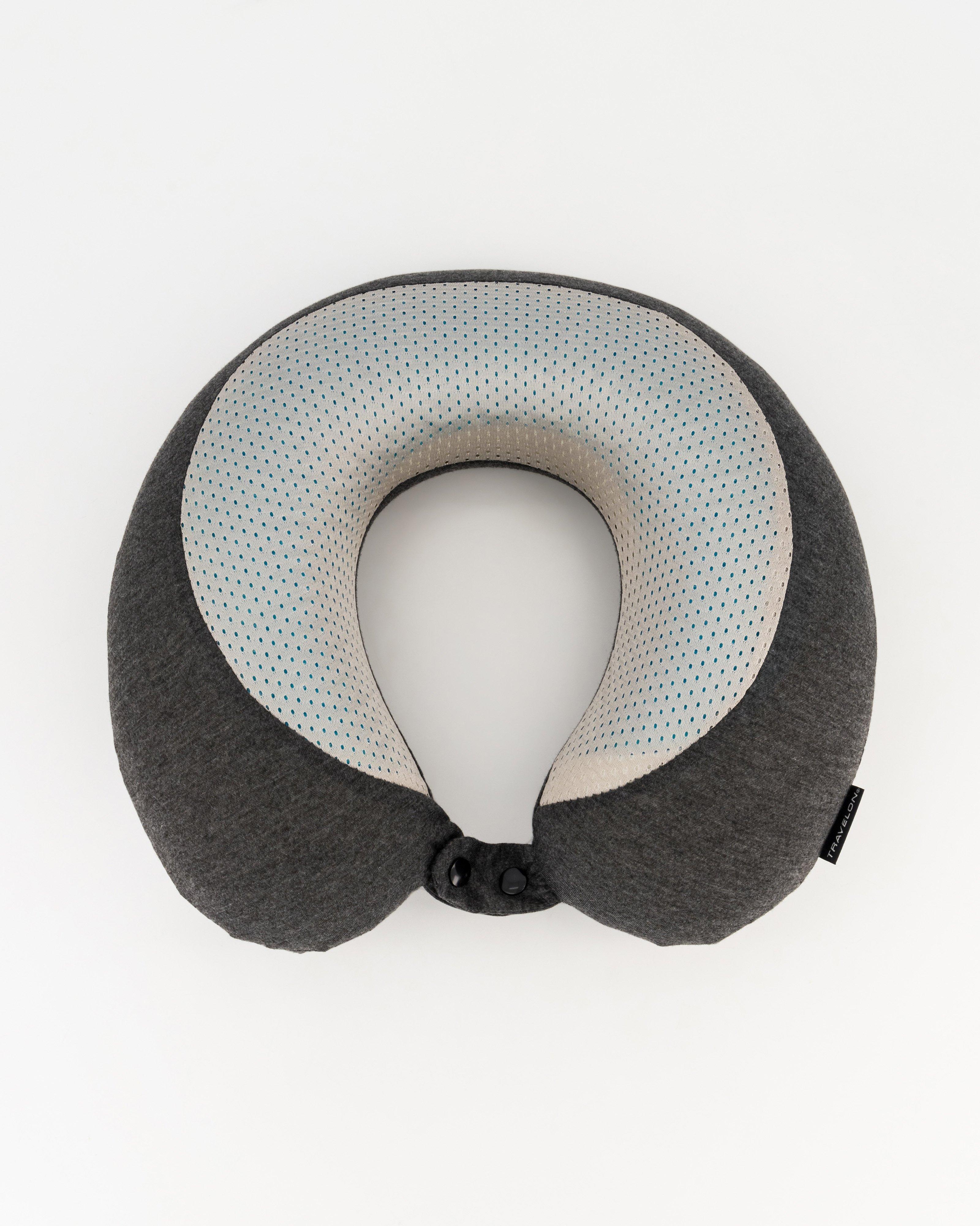 Travelon Memory Gel Foam Travel Pillow -  Charcoal