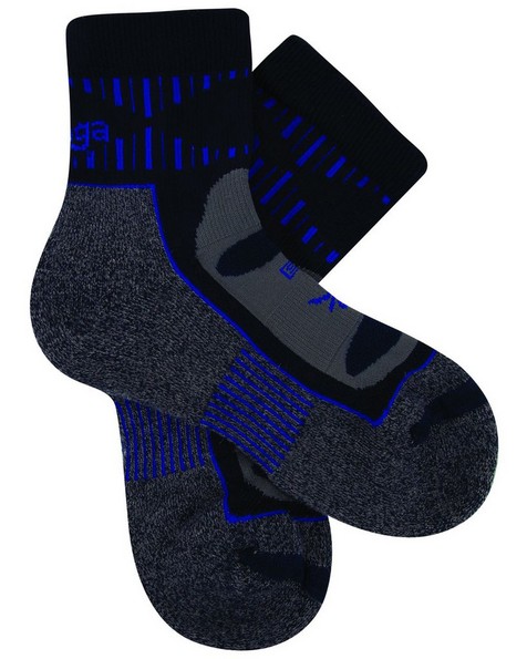 Balega Unisex Blister Resist Quarter Socks -  grey-cobalt
