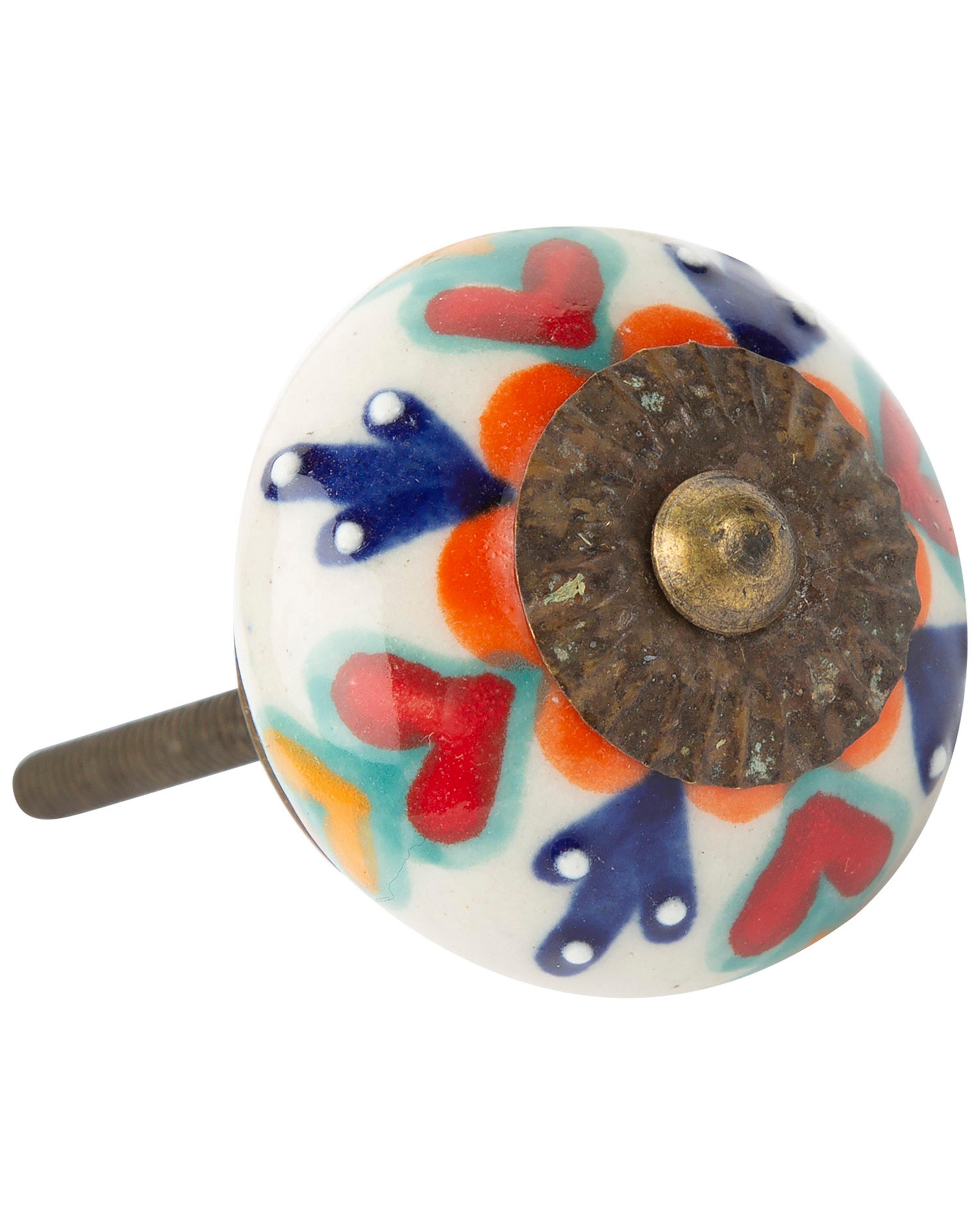 Orange Flower Knob -  Assorted/Orange
