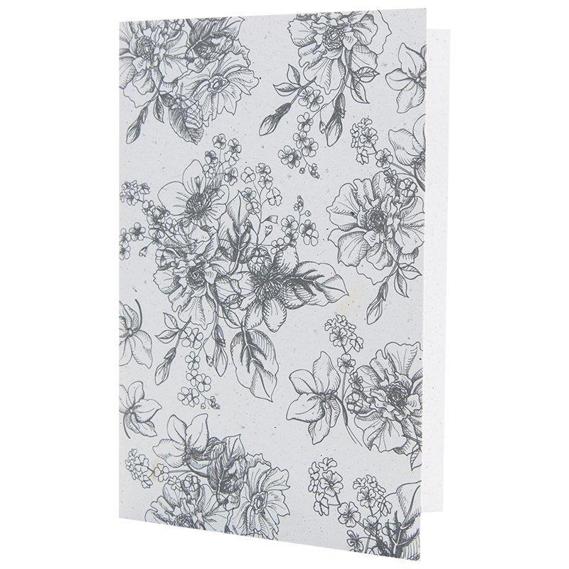 Monochromatic Floral  Card -  Assorted