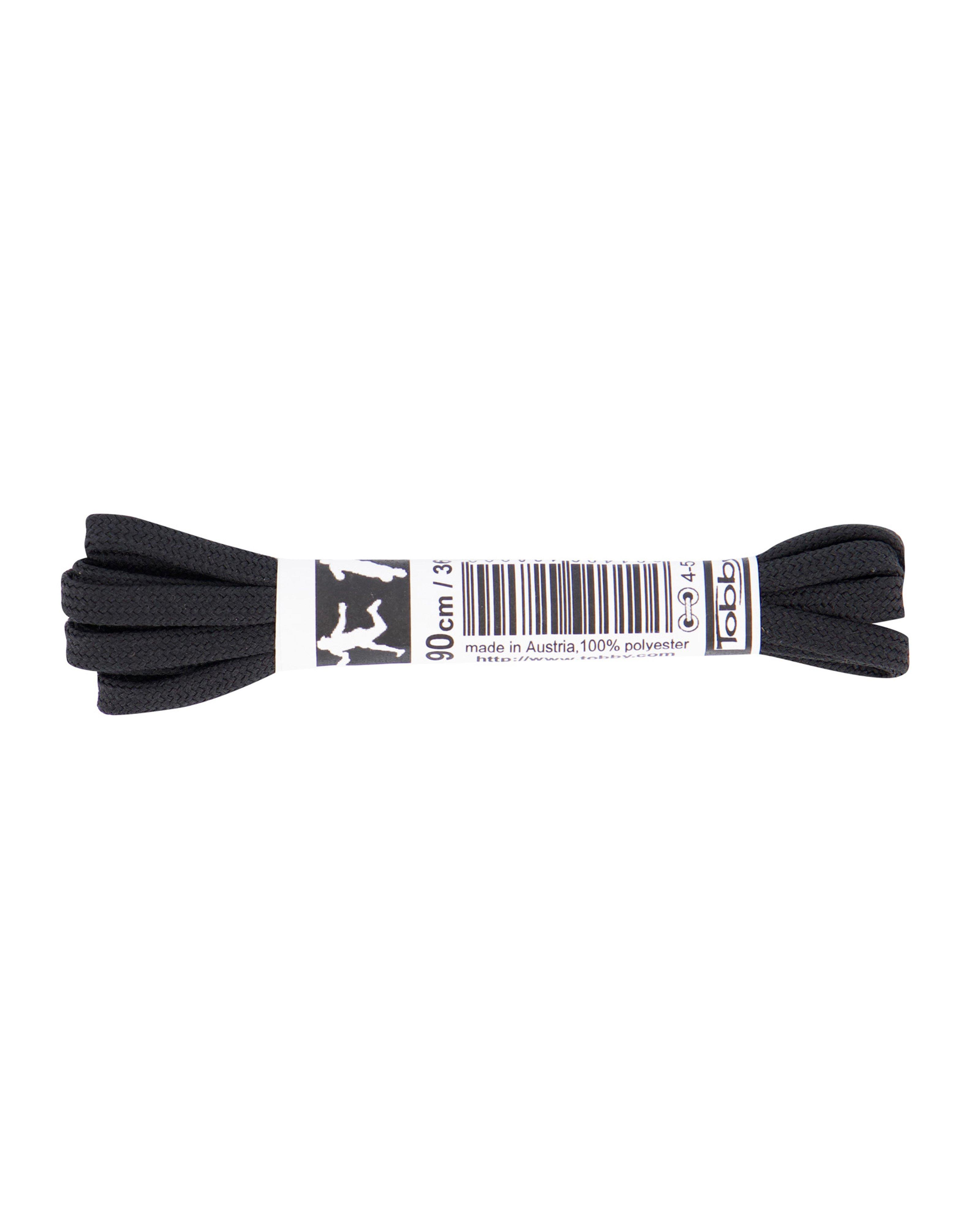 Tobby Flat Lace 90 cm -  Black/Black
