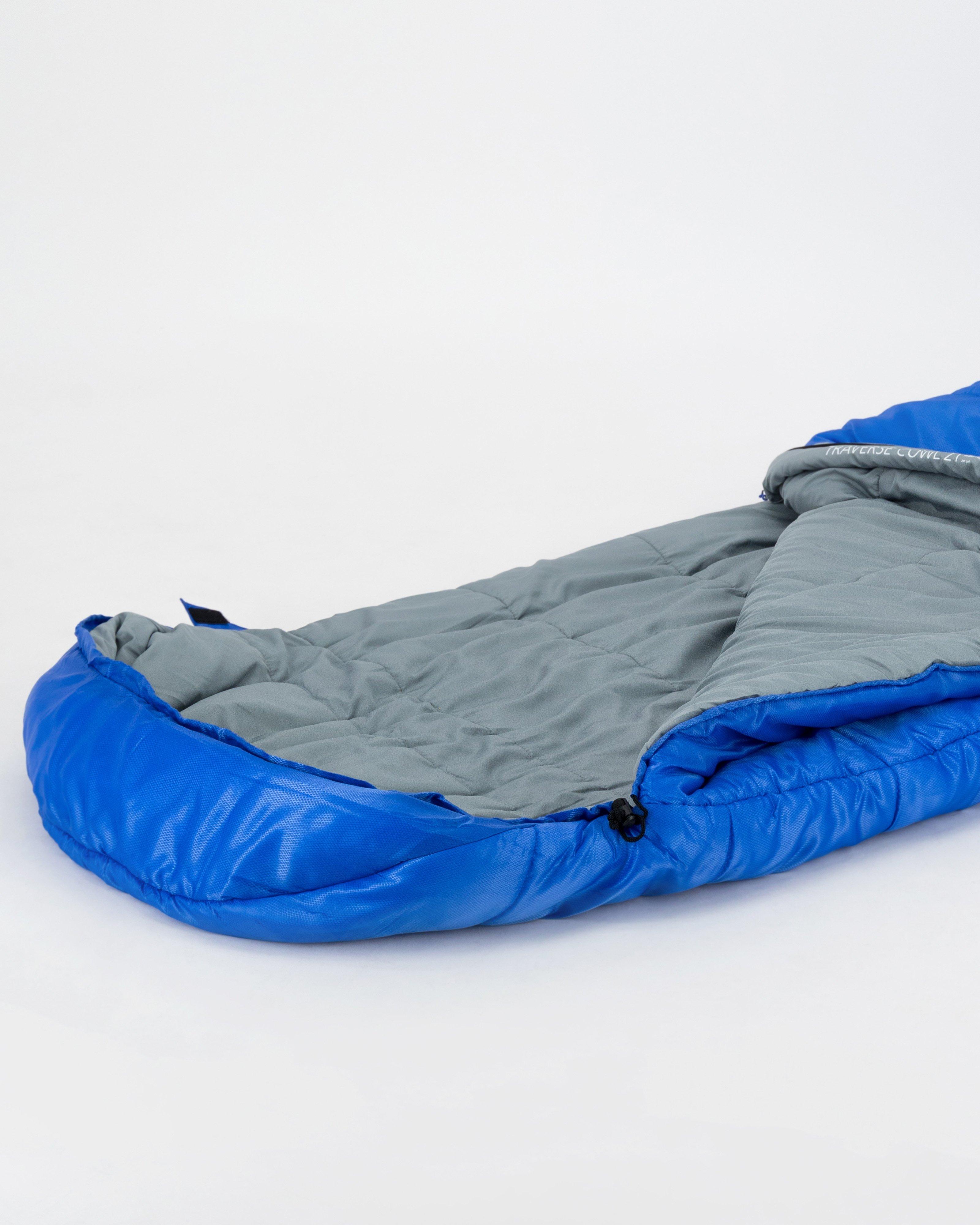 K-Way Traverse 2 Cowl Sleeping Bag -  Charcoal/Royal