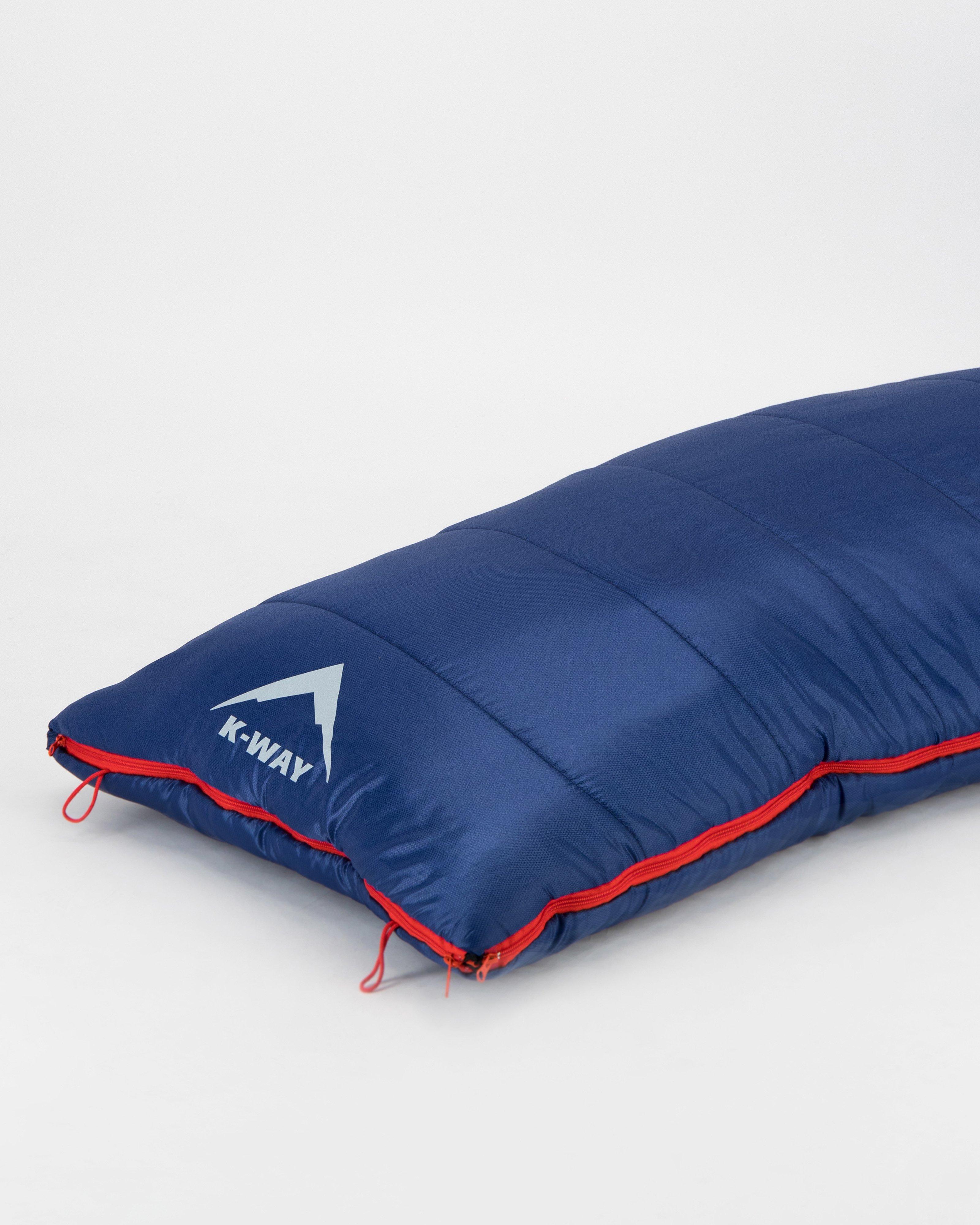 K-Way Traverse 2 Cowl Sleeping Bag -  Navy/Red